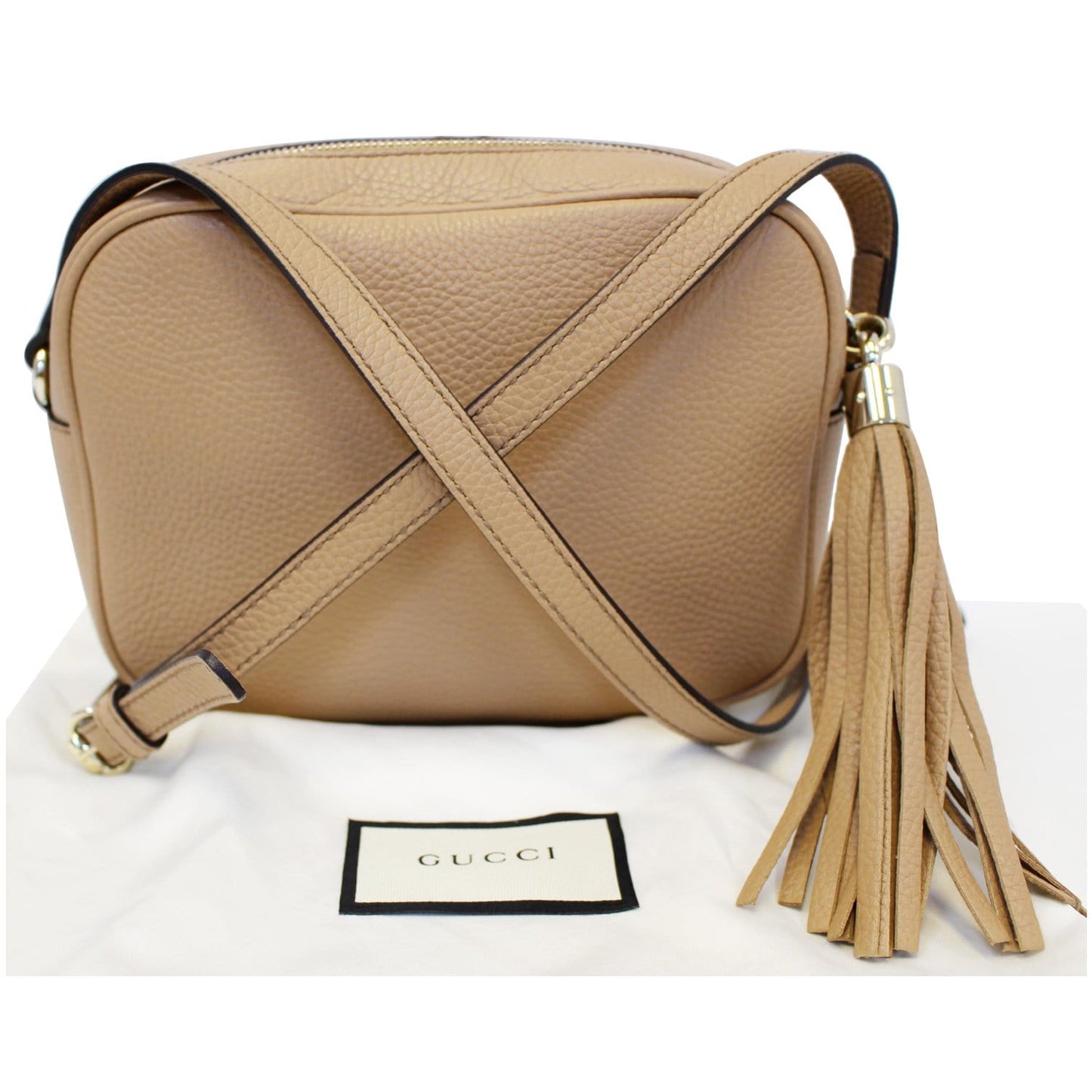 GUCCI Soho Disco Pebbled Leather Small Crossbody Bag