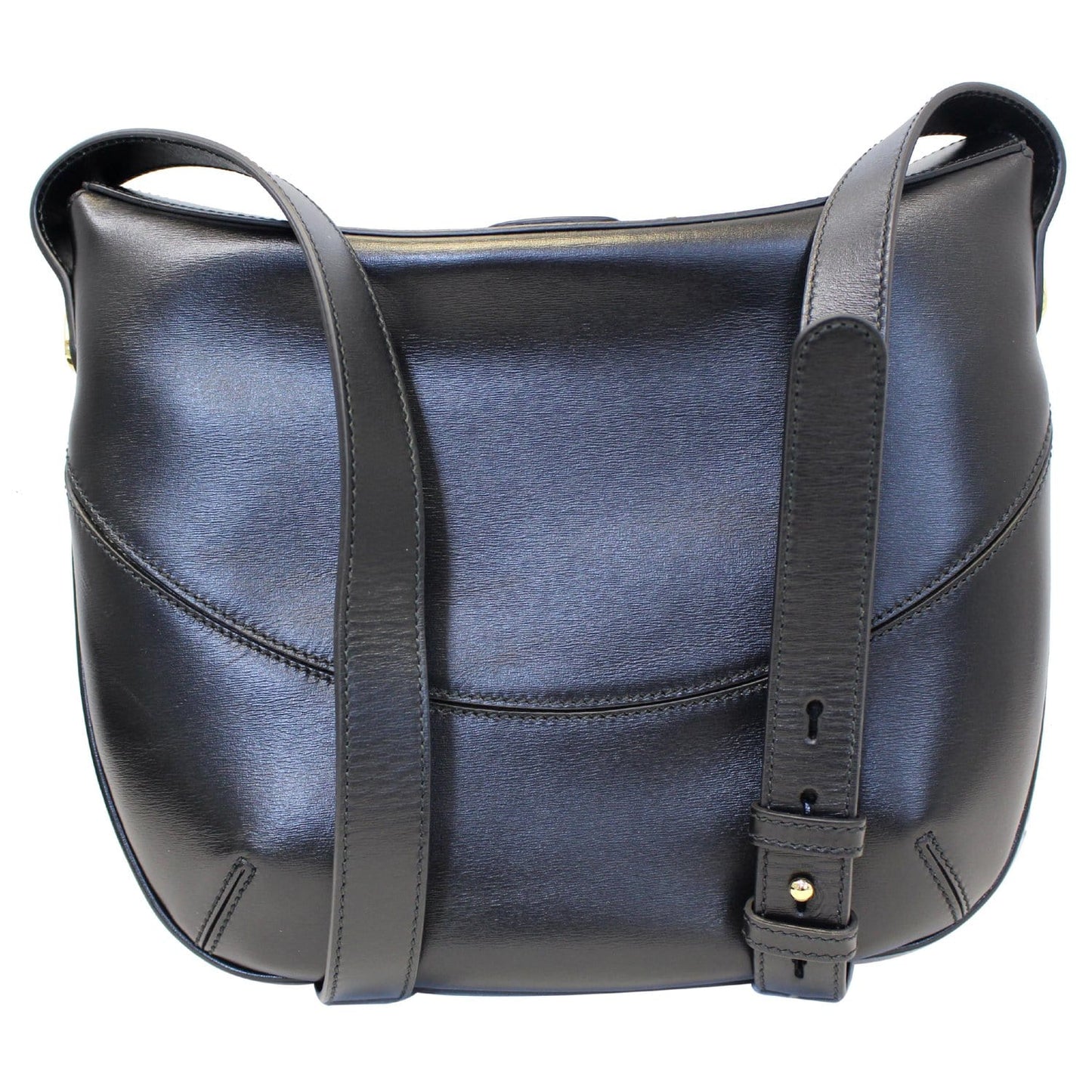 GUCCI Arli Medium Calfskin Leather Shoulder Bag 568857 Black