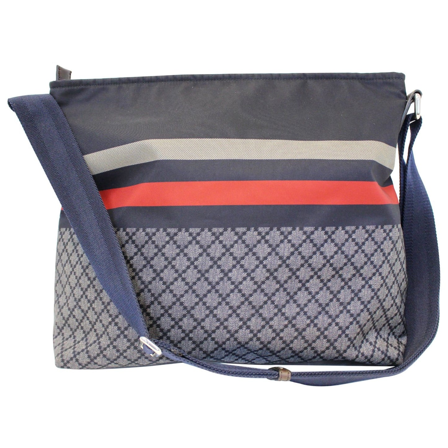 GUCCI Diamante Nylon Messenger Crossbody Bag 270410 Navy