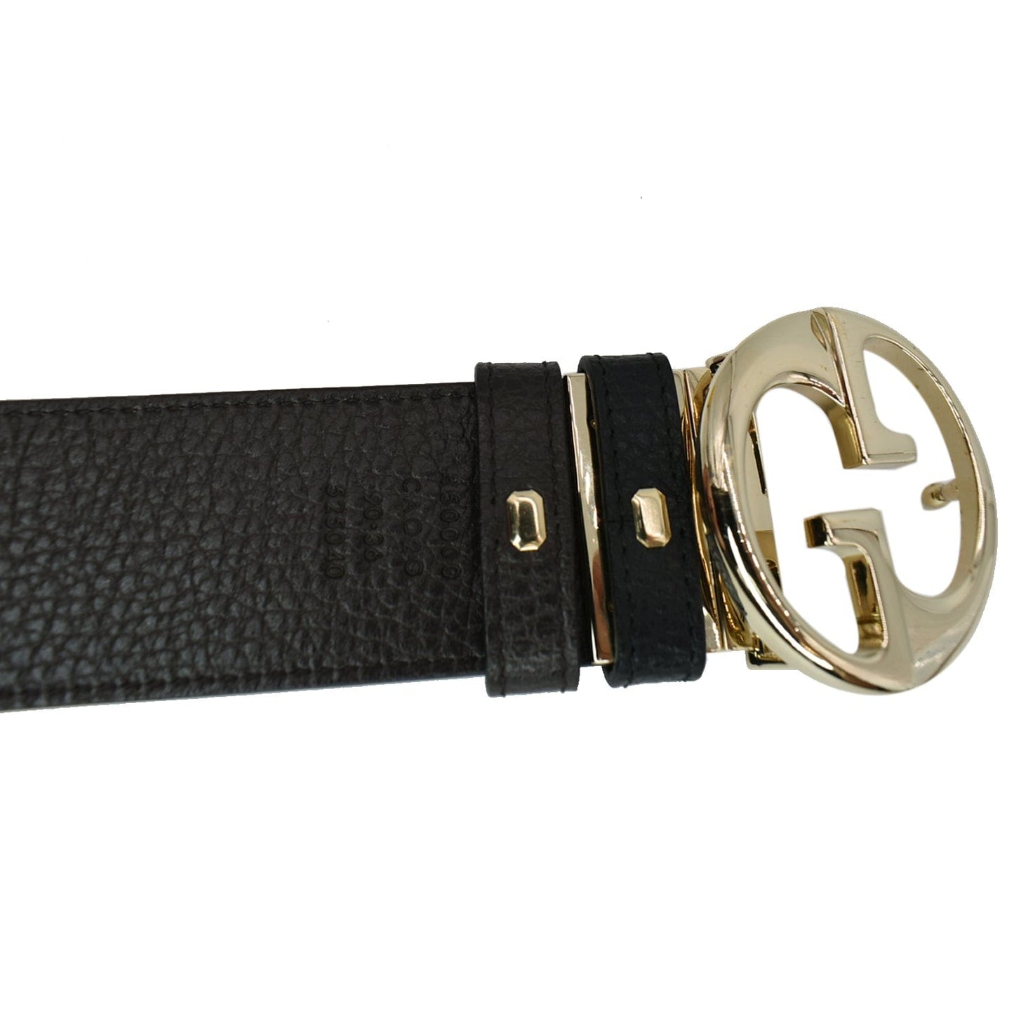 GUCCI GG Reversible Leather Belt Black/Brown 450000 Size 90.36
