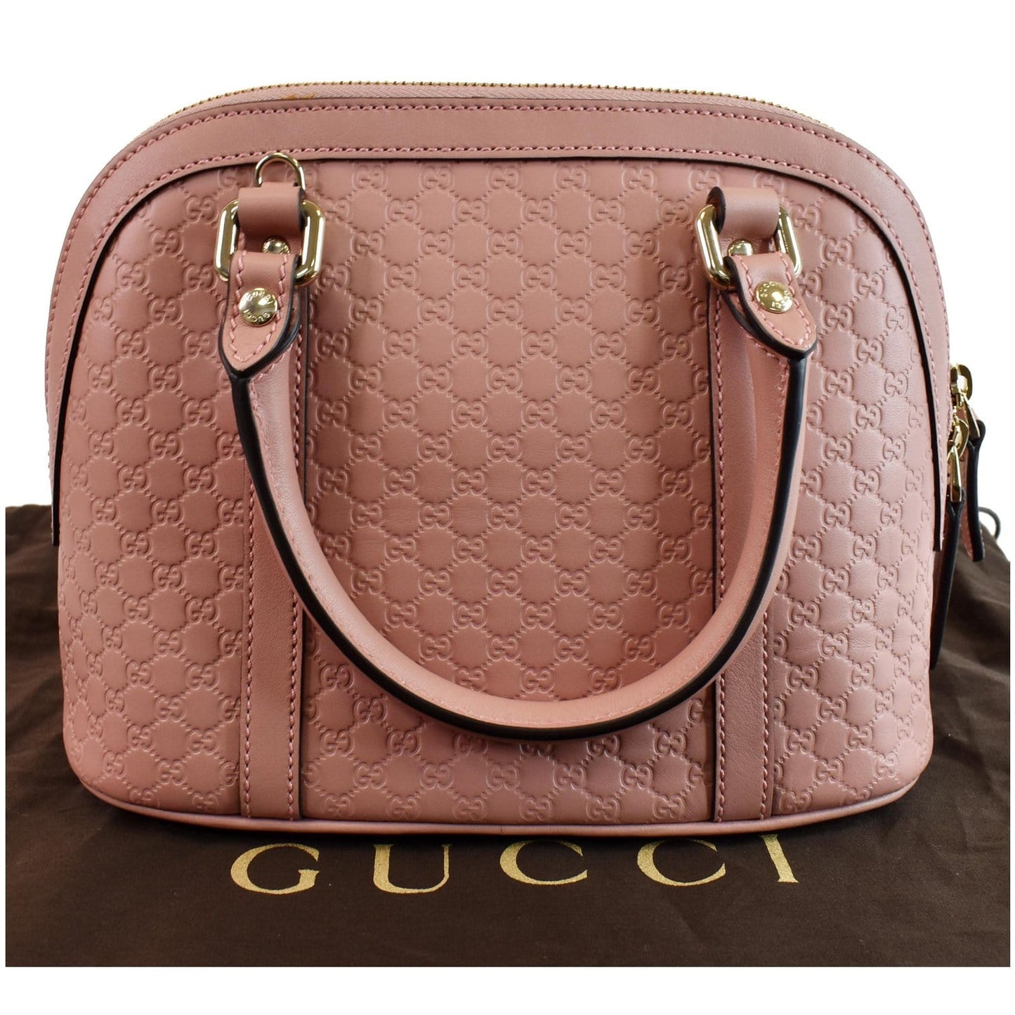 GUCCI Mini Dome Micro Guccissima Leather Shoulder Bag Pink 449654