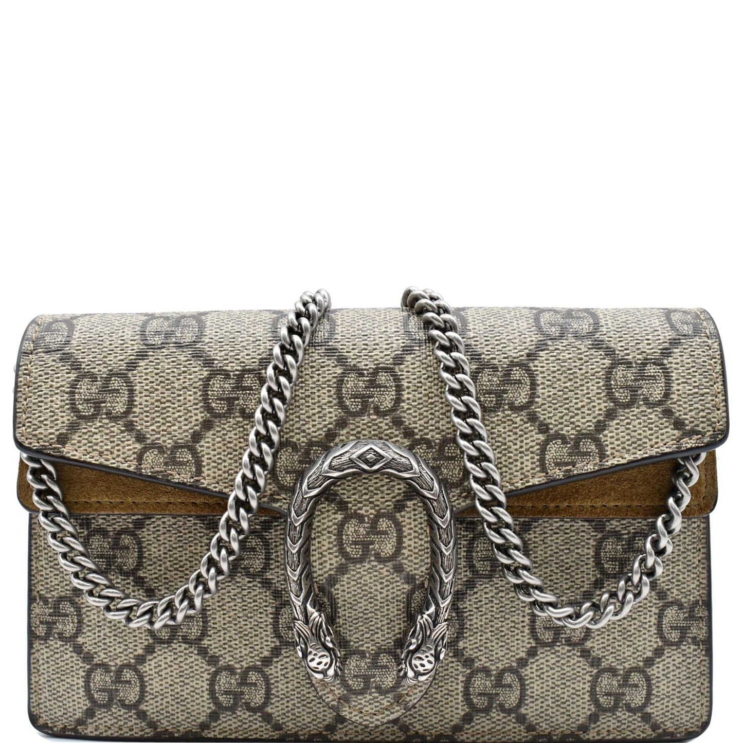 GUCCI Dionysus Super Mini GG Canvas Shoulder Bag Beige 476432