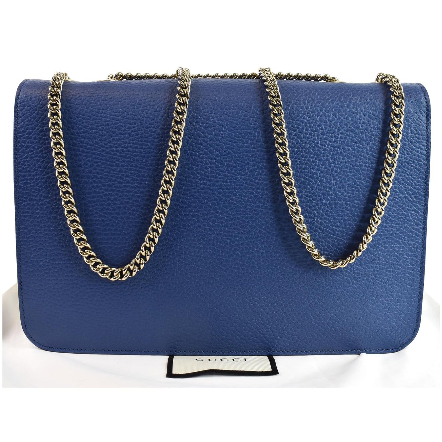 Gucci Interlocking GG Calfskin Leather Shoulder Bag Blue 510303