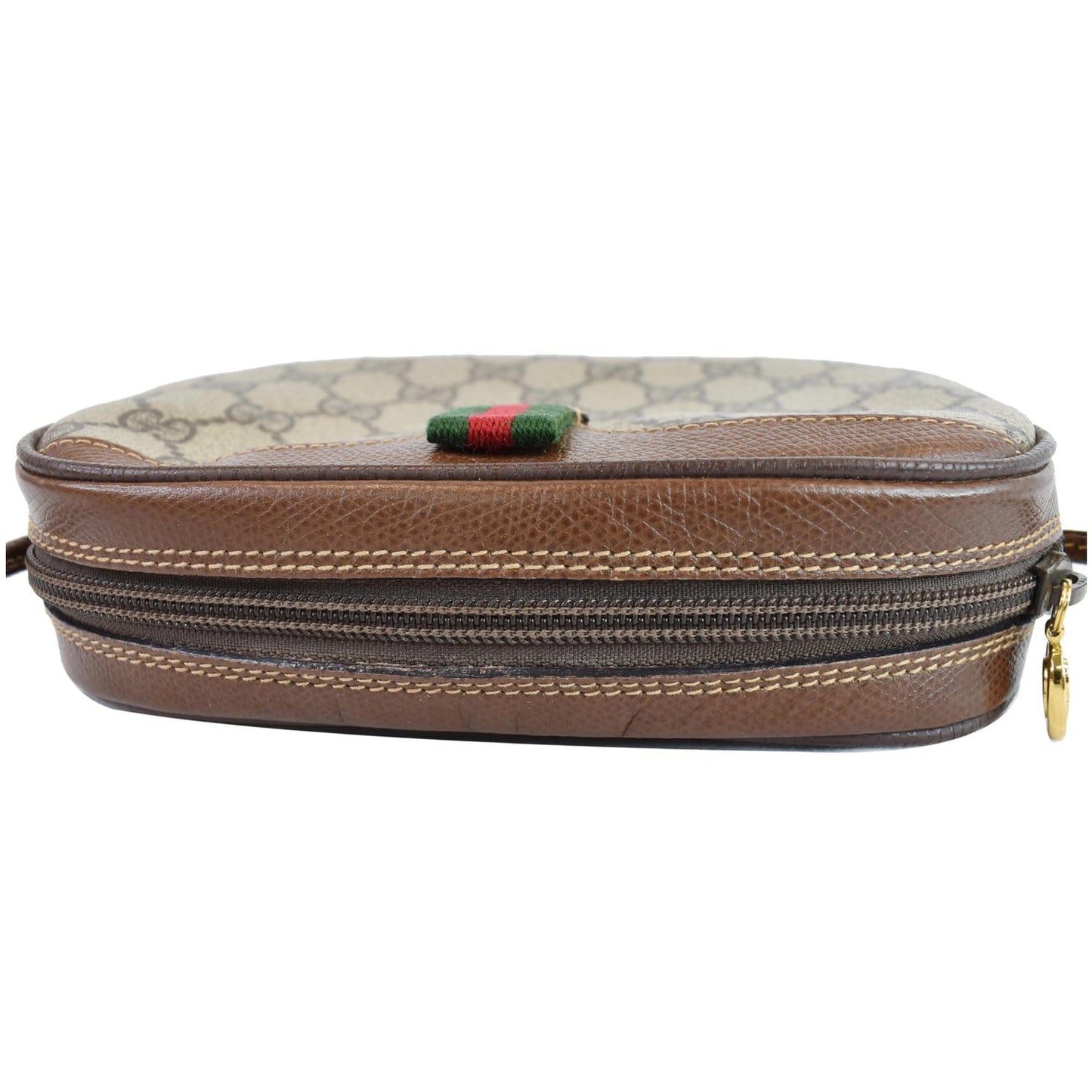 GUCCI GG Supreme Web Crossbody Bag Beige 007.58