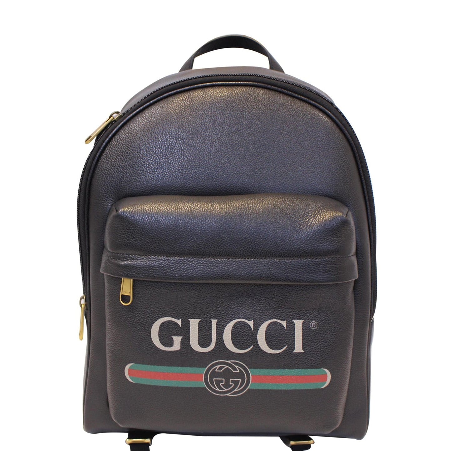 GUCCI Print Leather Backpack Bag Black 547834