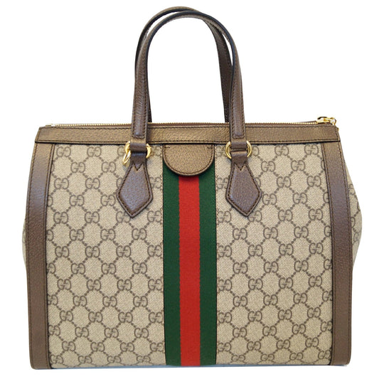 GUCCI Ophidia Medium GG Supreme Tote Shoulder Bag Beige 524537