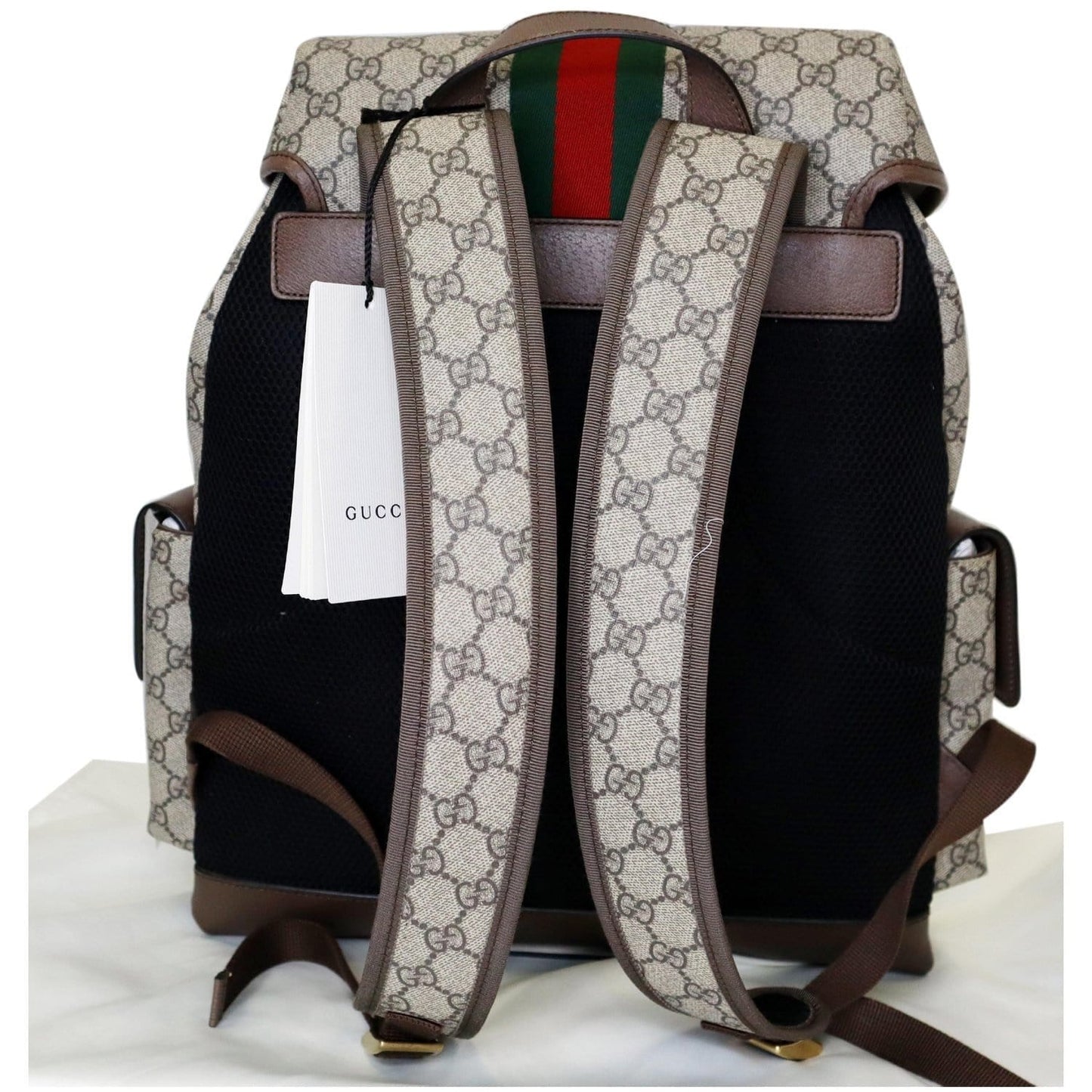 GUCCI Ophidia GG Medium Supreme Canvas Backpack Beige/Ebony 598140 - 15% OFF