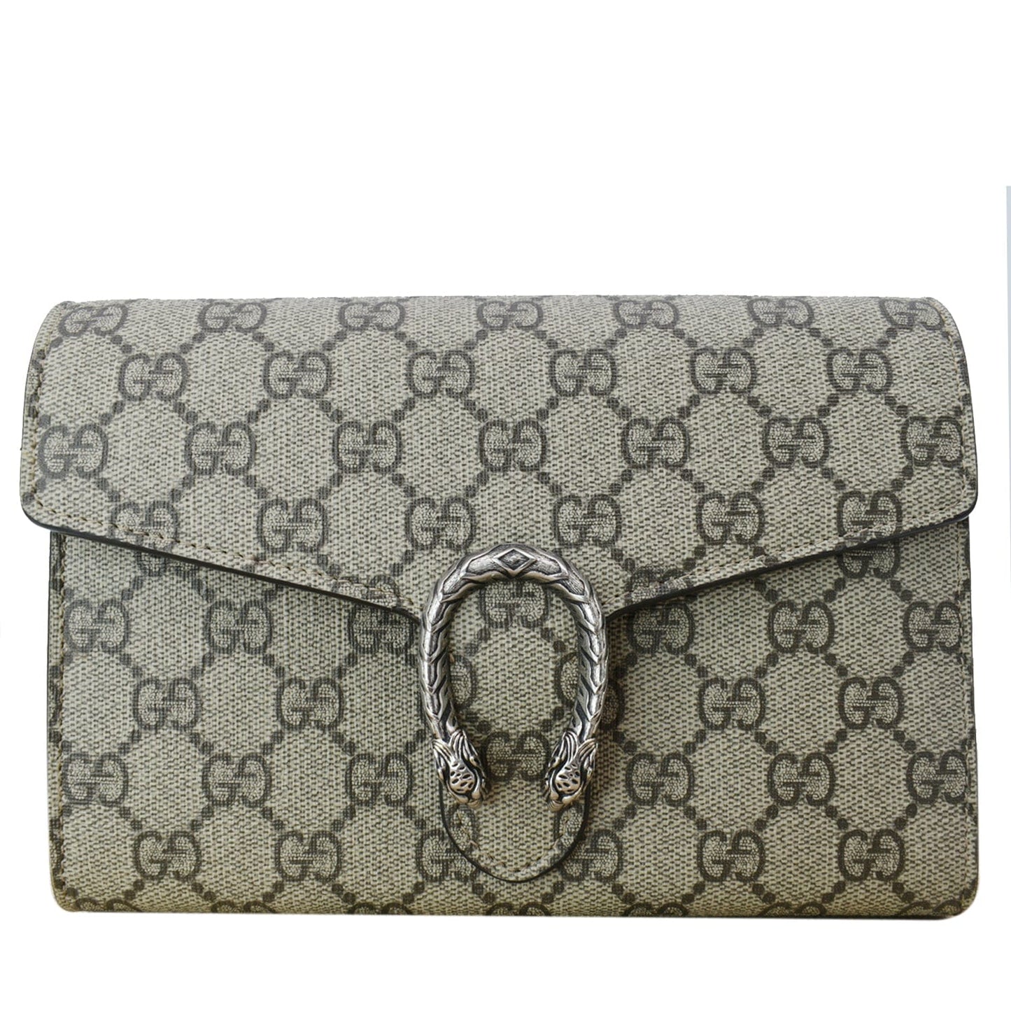 GUCCI Dionysus GG Supreme Crossbody Chain Wallet Beige 401231