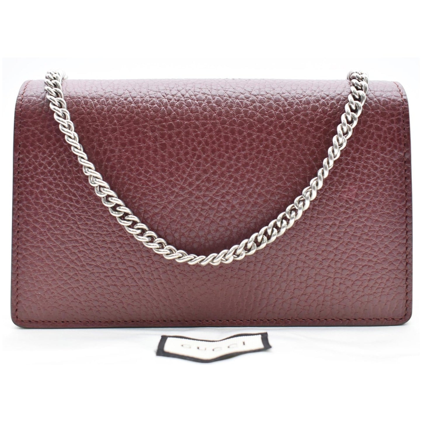 GUCCI Dionysus Super Mini Leather Shoulder Bag Burgundy 476432
