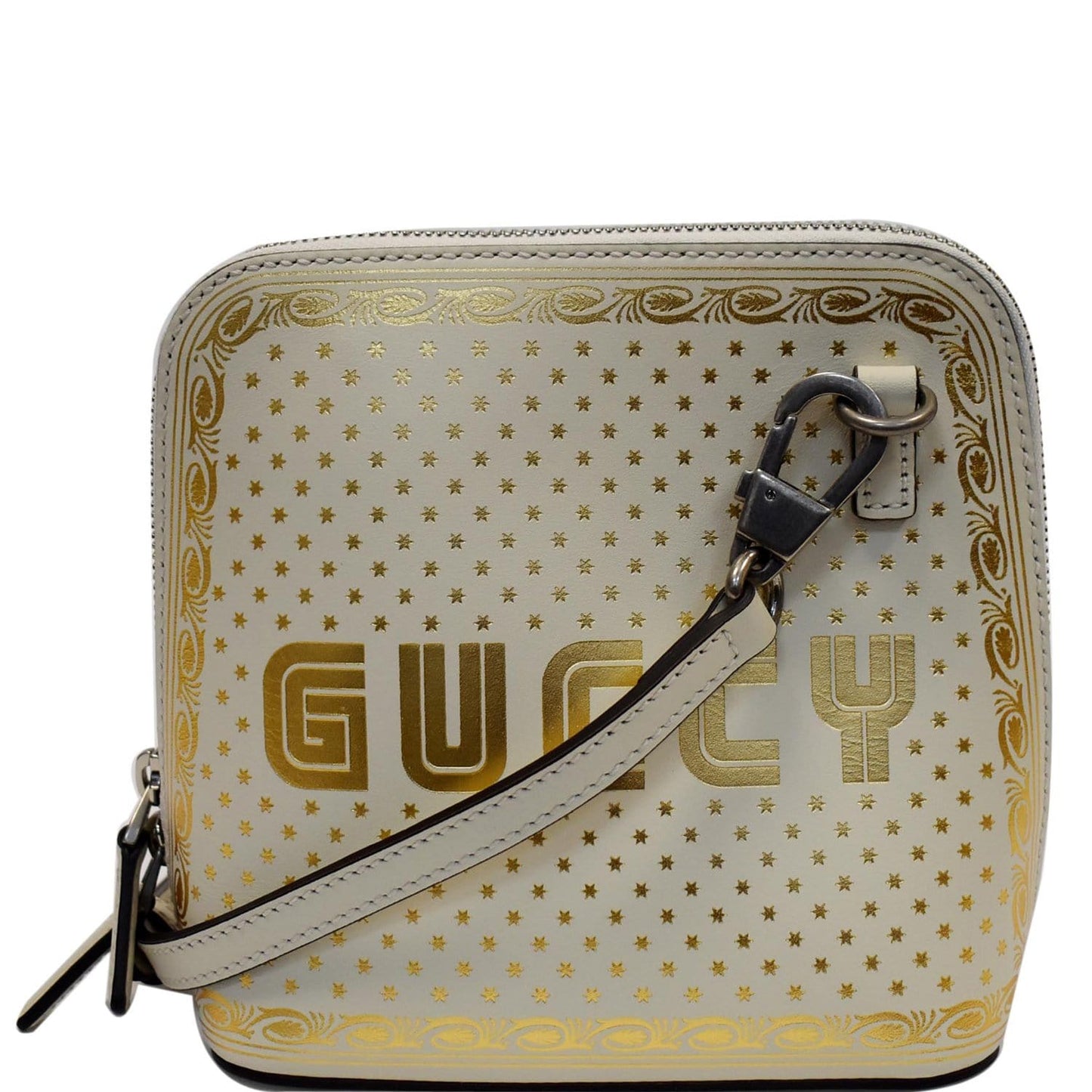 GUCCI Moon Steller Guccy Leather Crossbody Bag Ivory - Final Sale