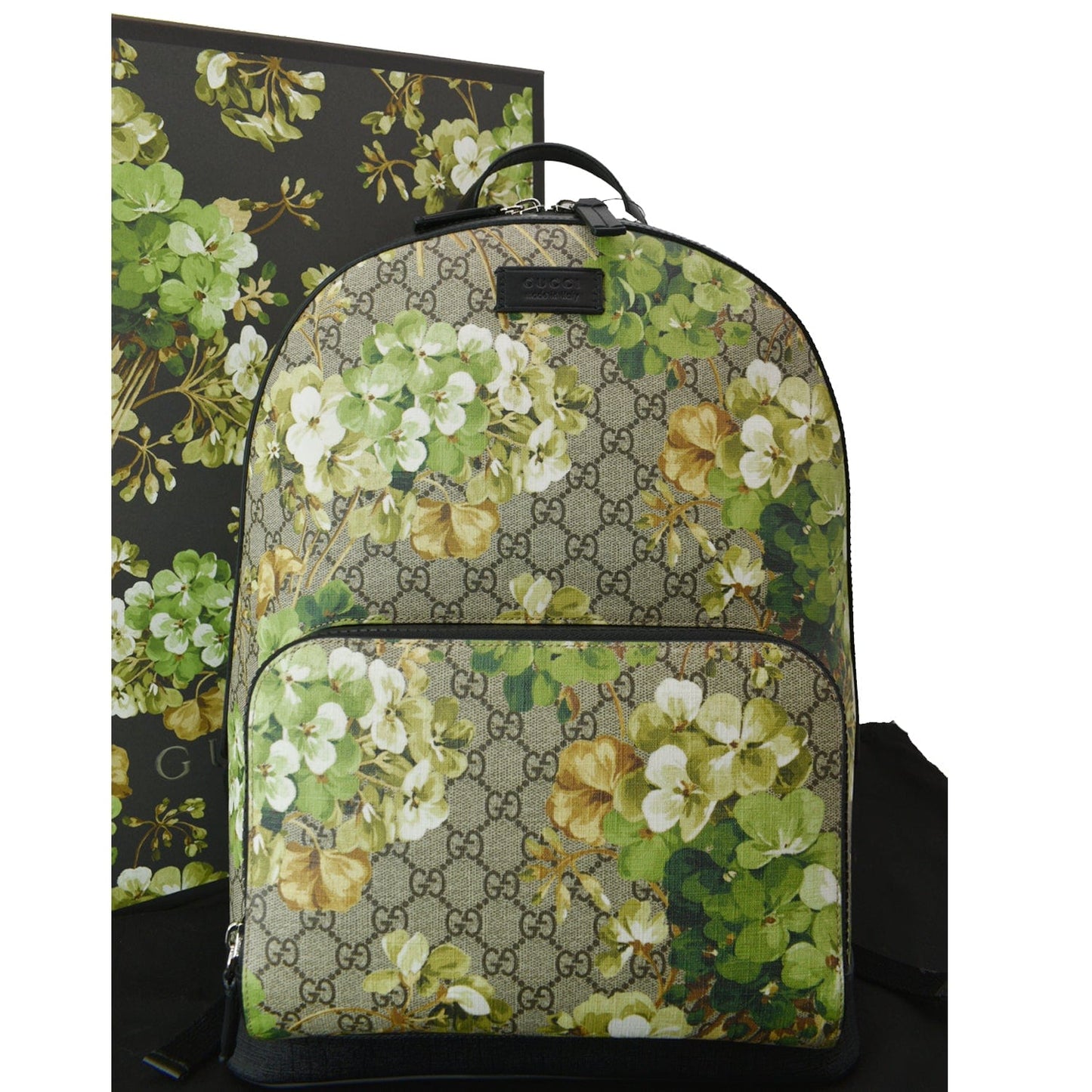 GUCCI Blooms GG Supreme Monogram Backpack Beige 406370