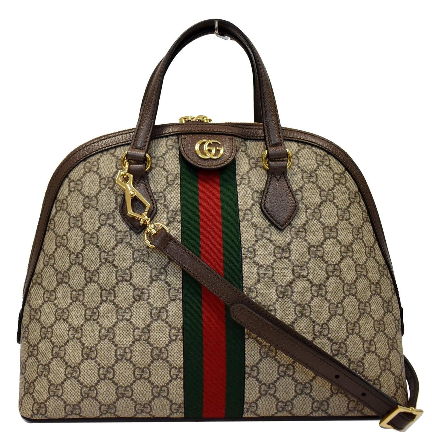 GUCCI Ophidia GG Canvas Medium Top Handle Shoulder Bag Beige 524533