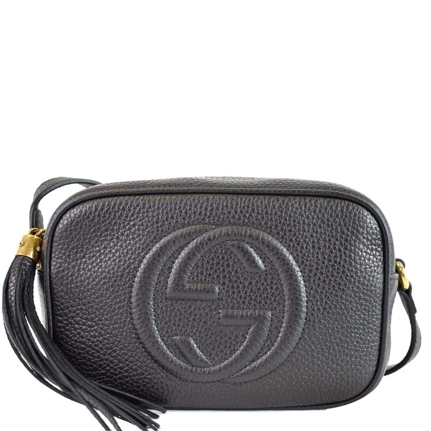 GUCCI  Soho Disco Small Leather Crossbody Bag Black 347994