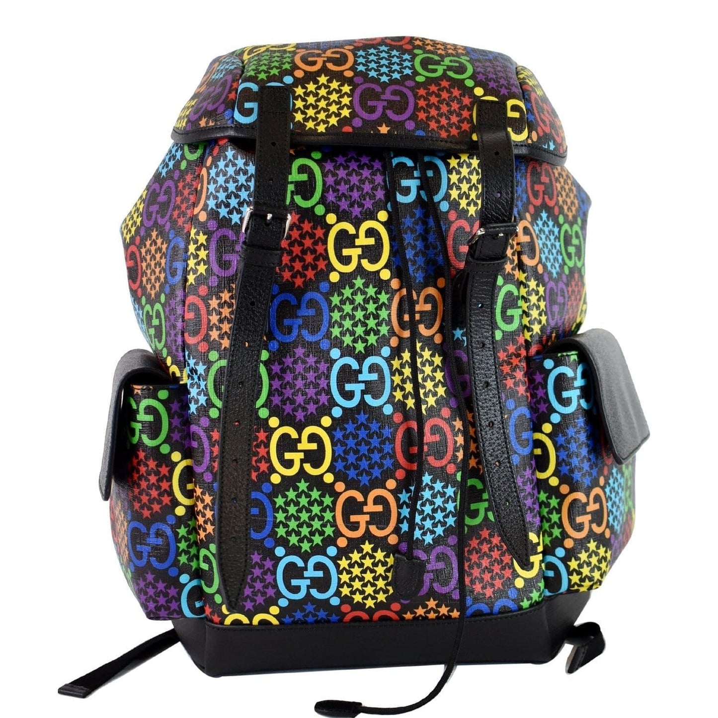 GUCCI GG Psychedelic Supreme Medium Backpack Bag Black 598140 - Final Sale