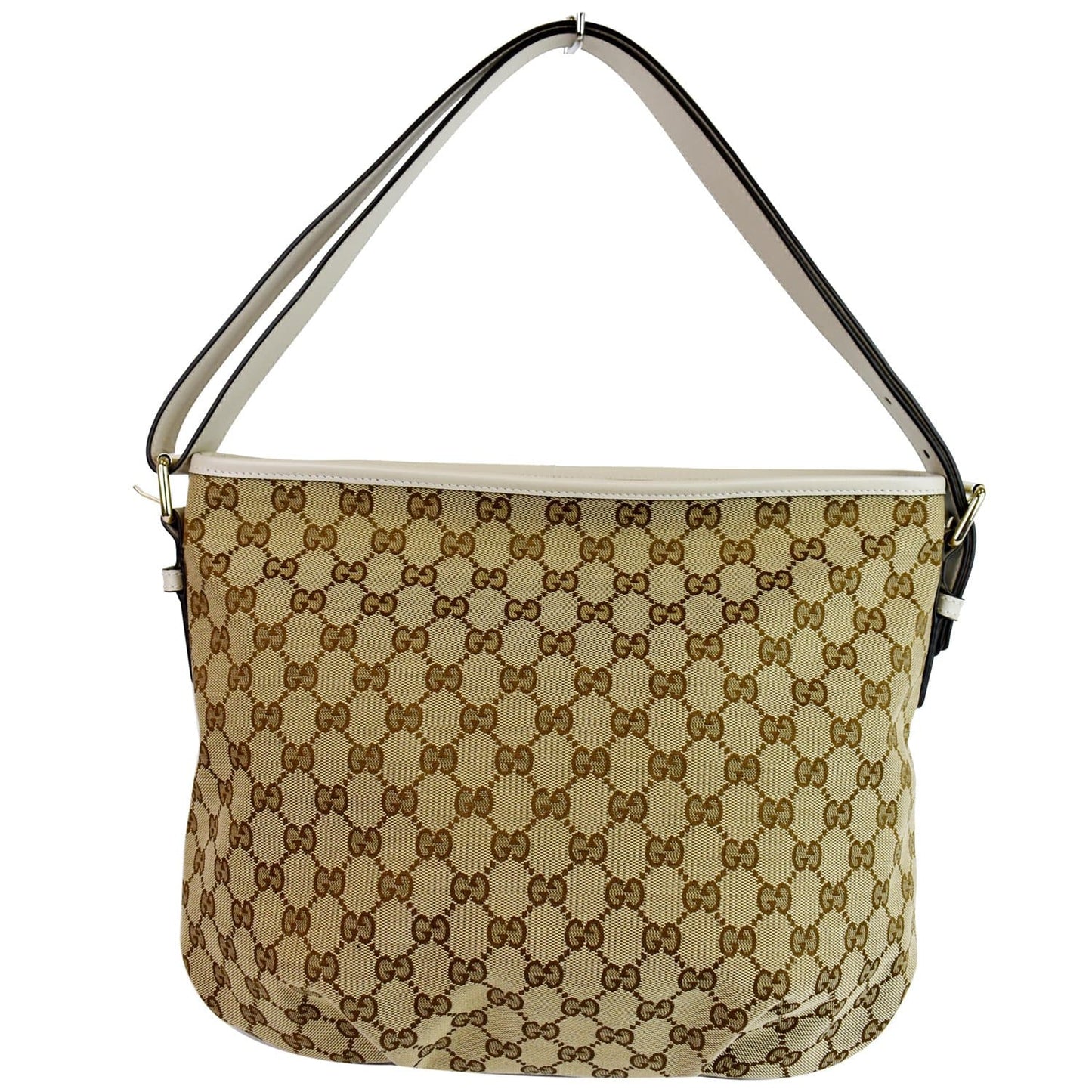 GUCCI GG Plus Supreme Canvas Messenger Shoulder Bag Beige 388930