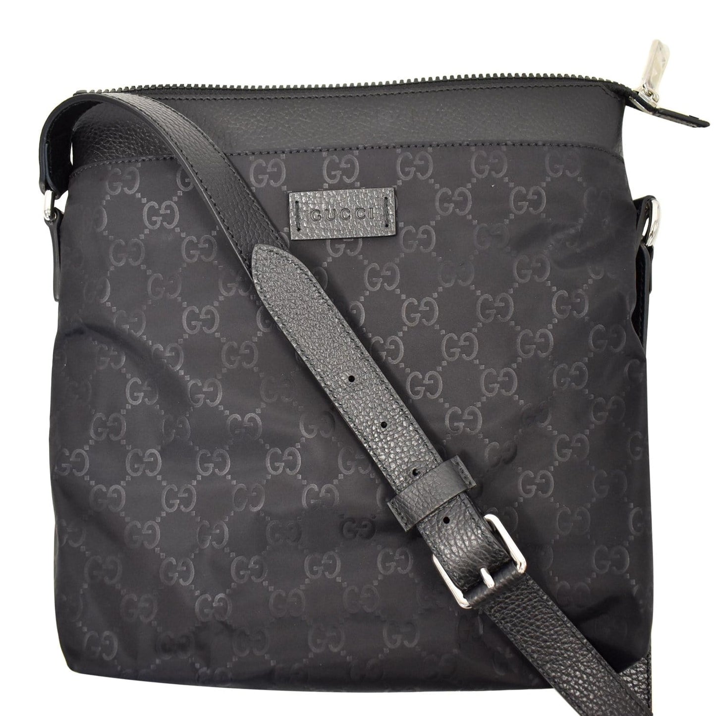 GUCCI GG Monogram Nylon Small Messenger Bag Black 510342