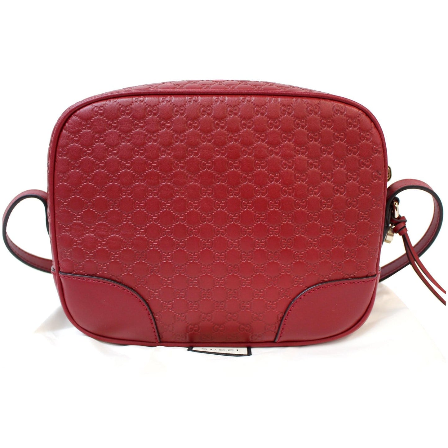 GUCCI Bree Micro GG Guccissima Leather Crossbody Bag Red 449413