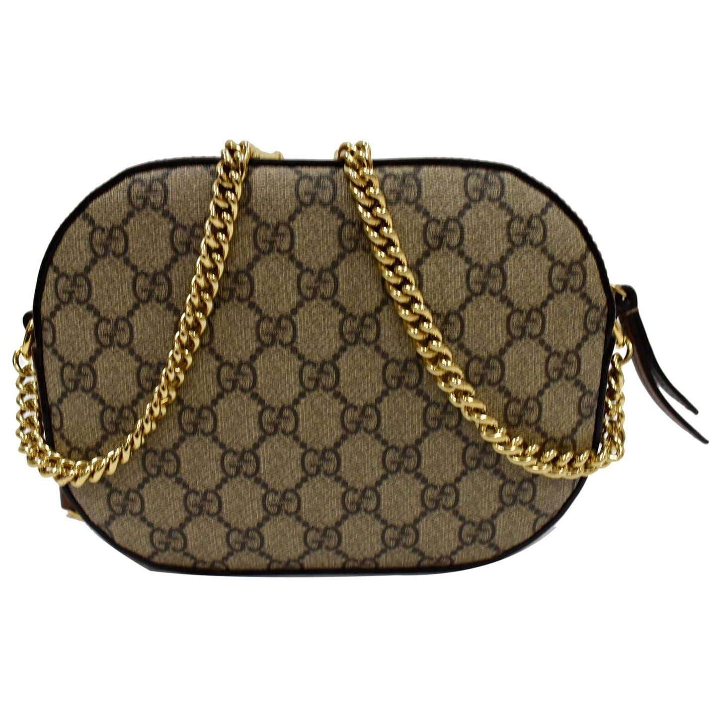 GUCCI GG Supreme Mini Chain Crossbody Bag Beige 409535