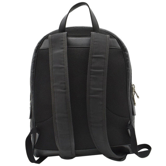 GUCCI GG Signature Leather Backpack Bag Black 406370