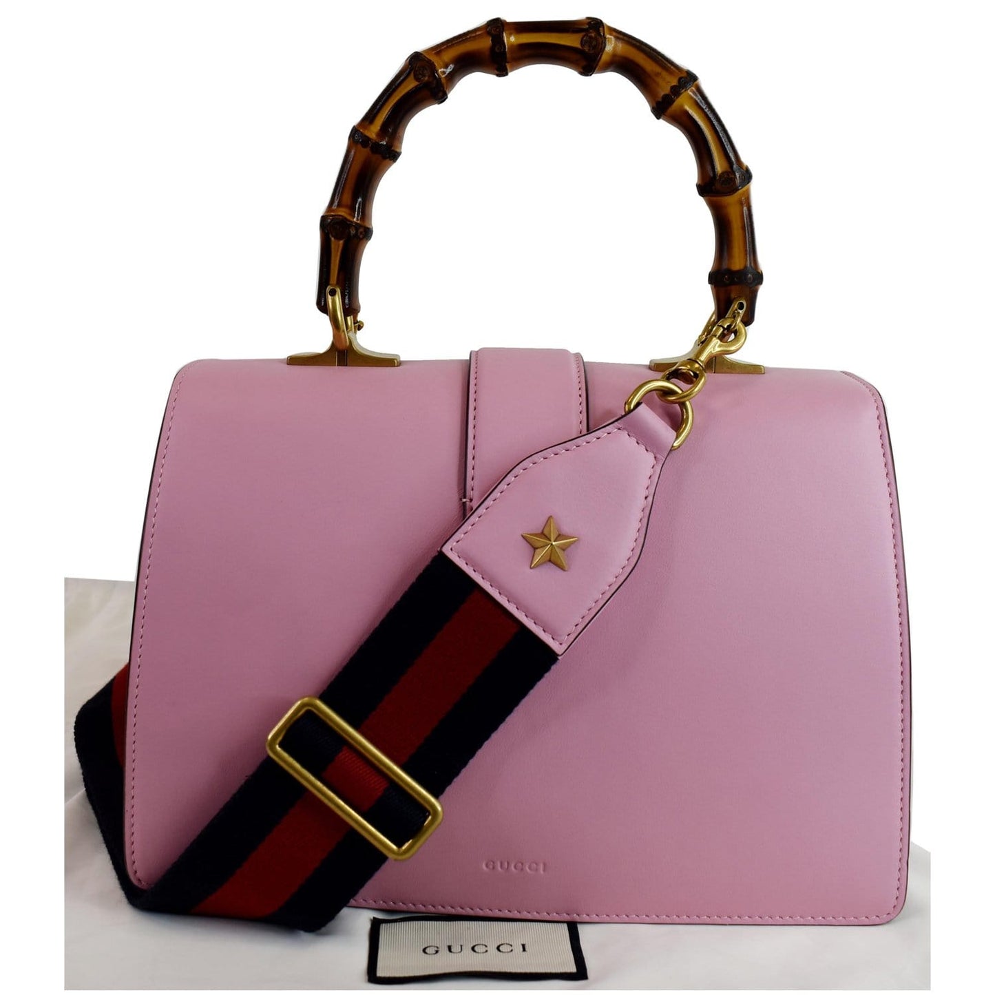 GUCCI Dionysus Medium Leather Top Handle Shoulder Bag Pink 448075