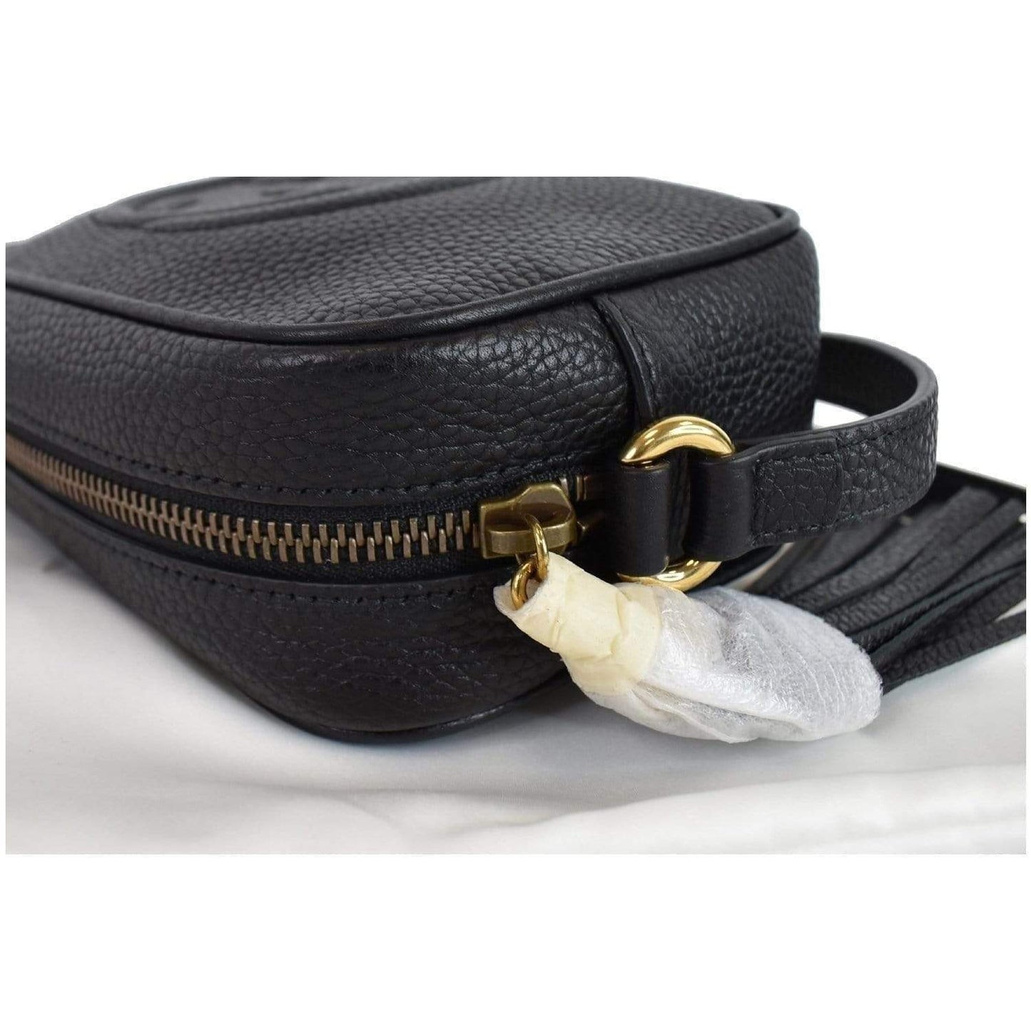 GUCCI  Soho Disco Small Leather Crossbody Bag Black 347994