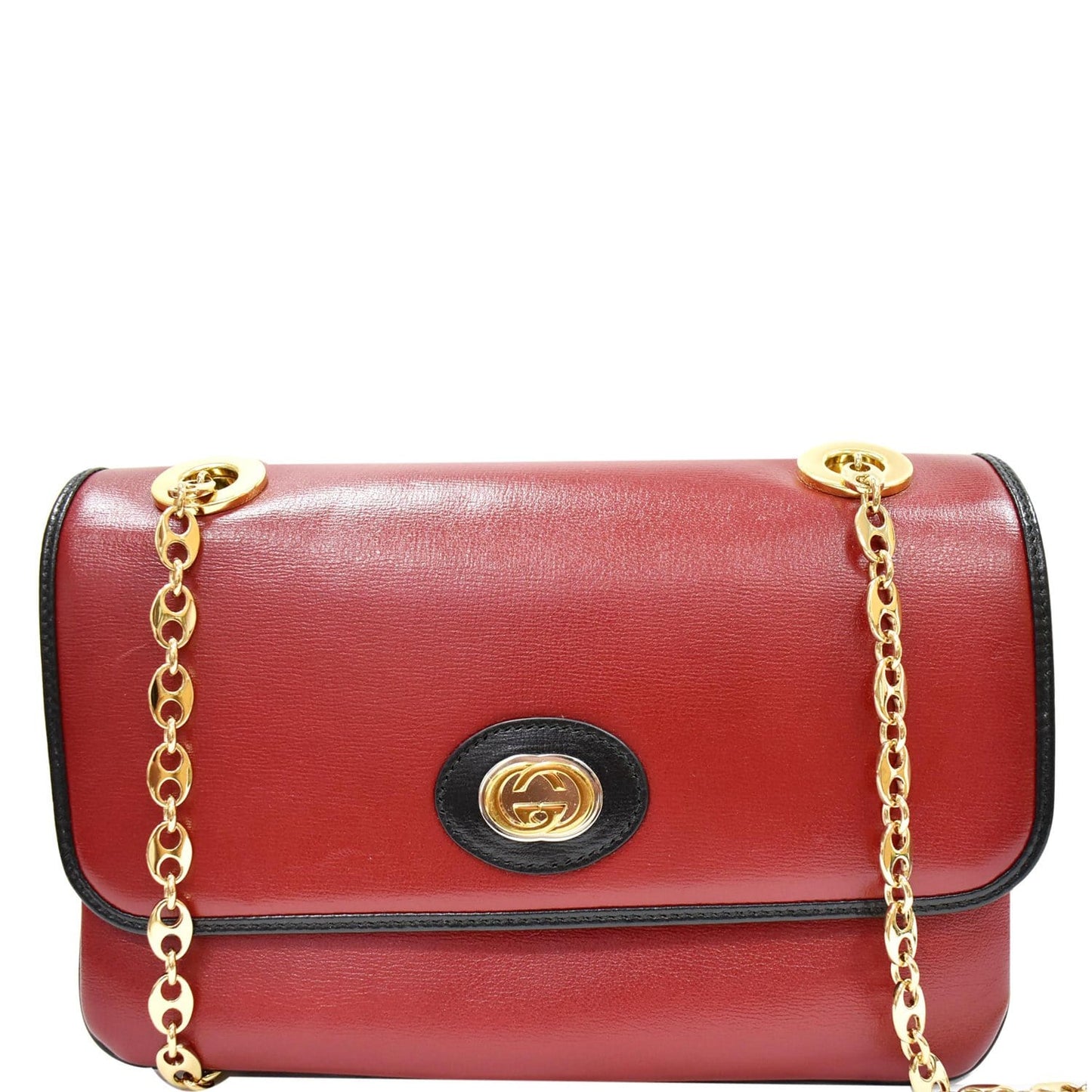 GUCCI Linea Marina Small Leather Chain Shoulder Bag Red 576421 - 10% OFF