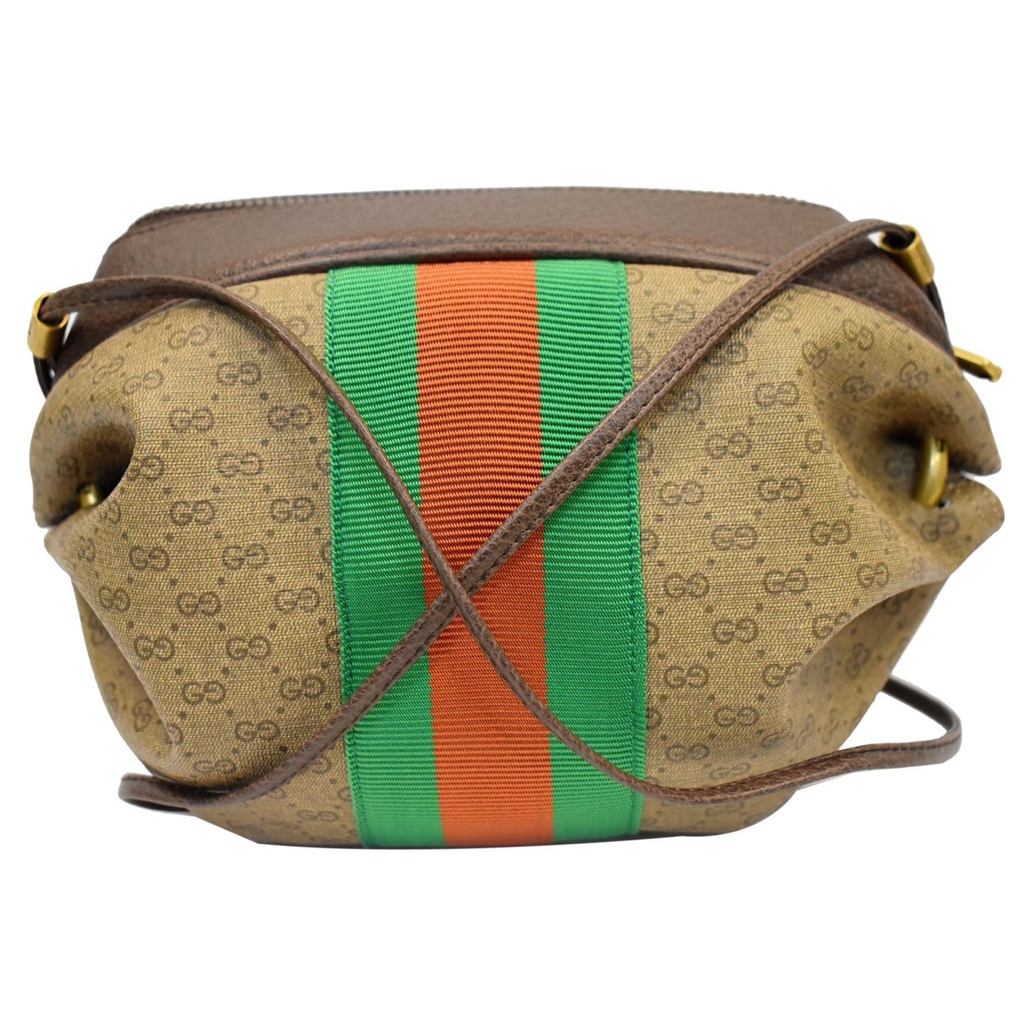 GUCCI New Candy Butterfly Mini GG Supreme Monogram Web Crossbody Bag Beige