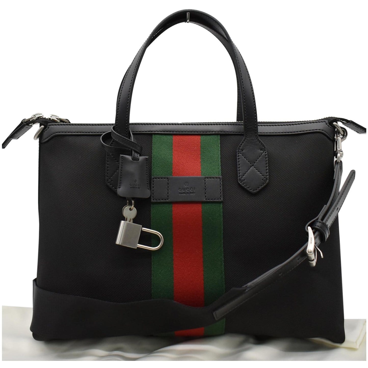 GUCCI Nylon Top Handle Tote Shoulder Bag Black 630923 - 20% OFF