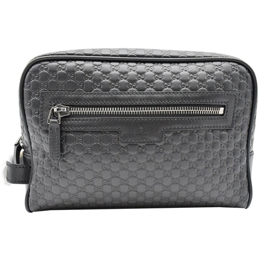 GUCCI GG Microguccissima Leather Toiletry Case Black 419775 - 10% OFF