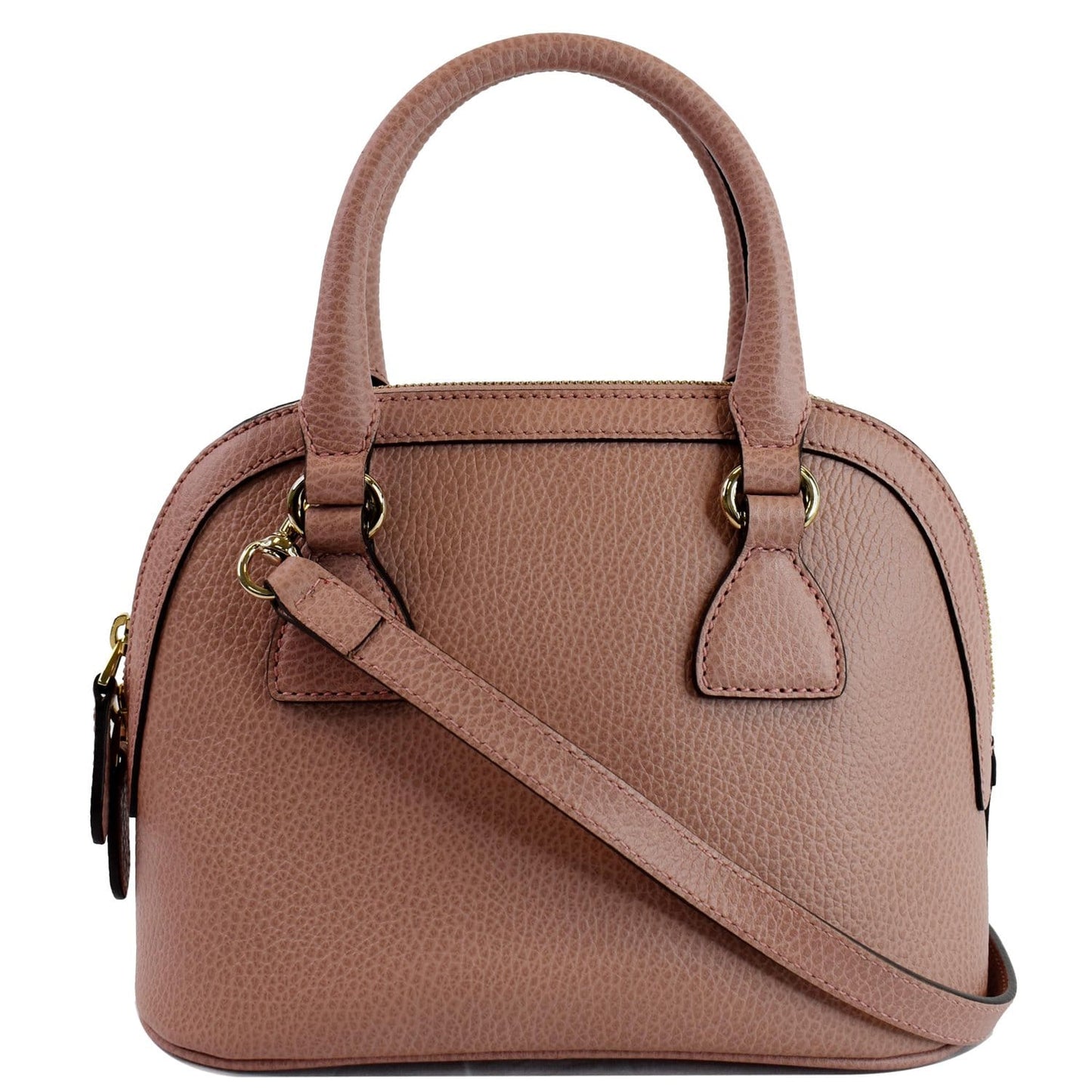 GUCCI Dome Small GG Charm Leather Crossbody Bag Pink 449661