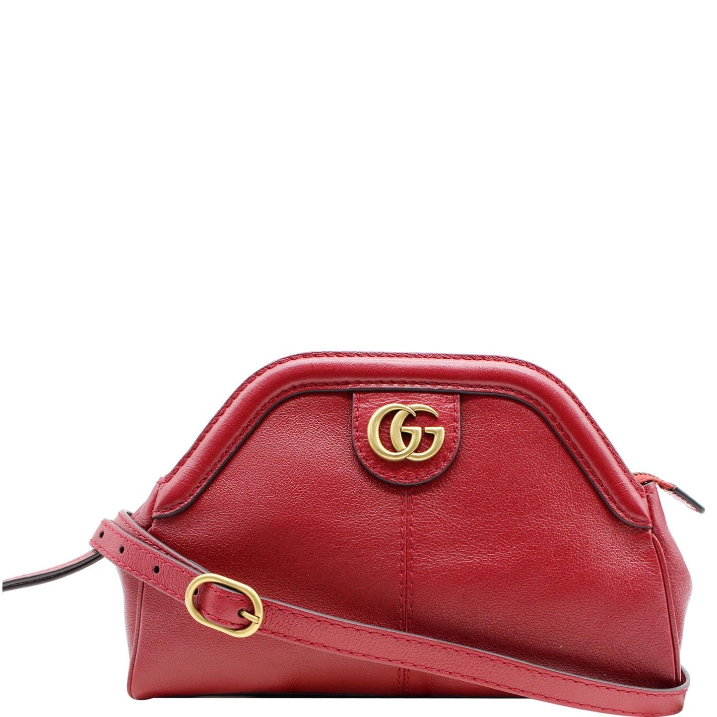 GUCCI Re(Belle) Tiger head Leather Shoulder Bag Red 524620