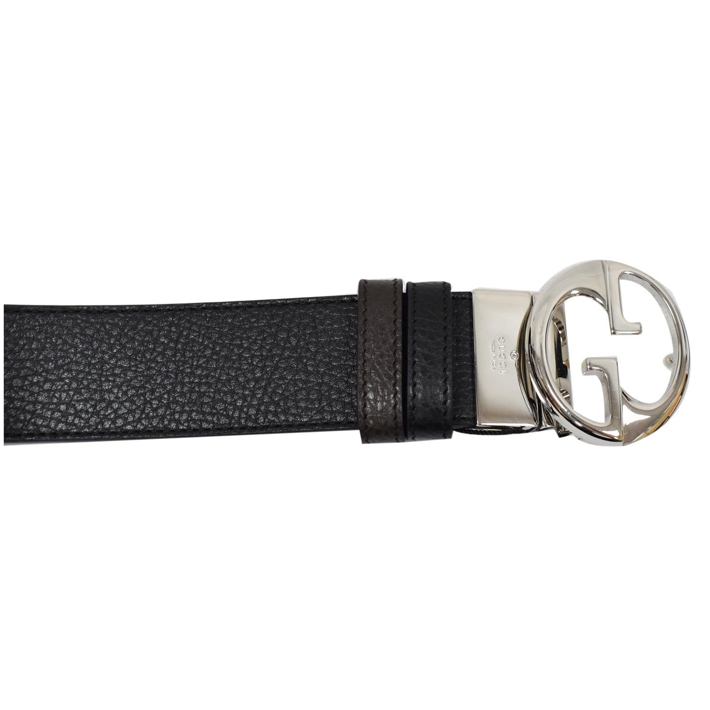 GUCCI GG Reversible Leather Belt Black/Brown 449715 Size 95.38