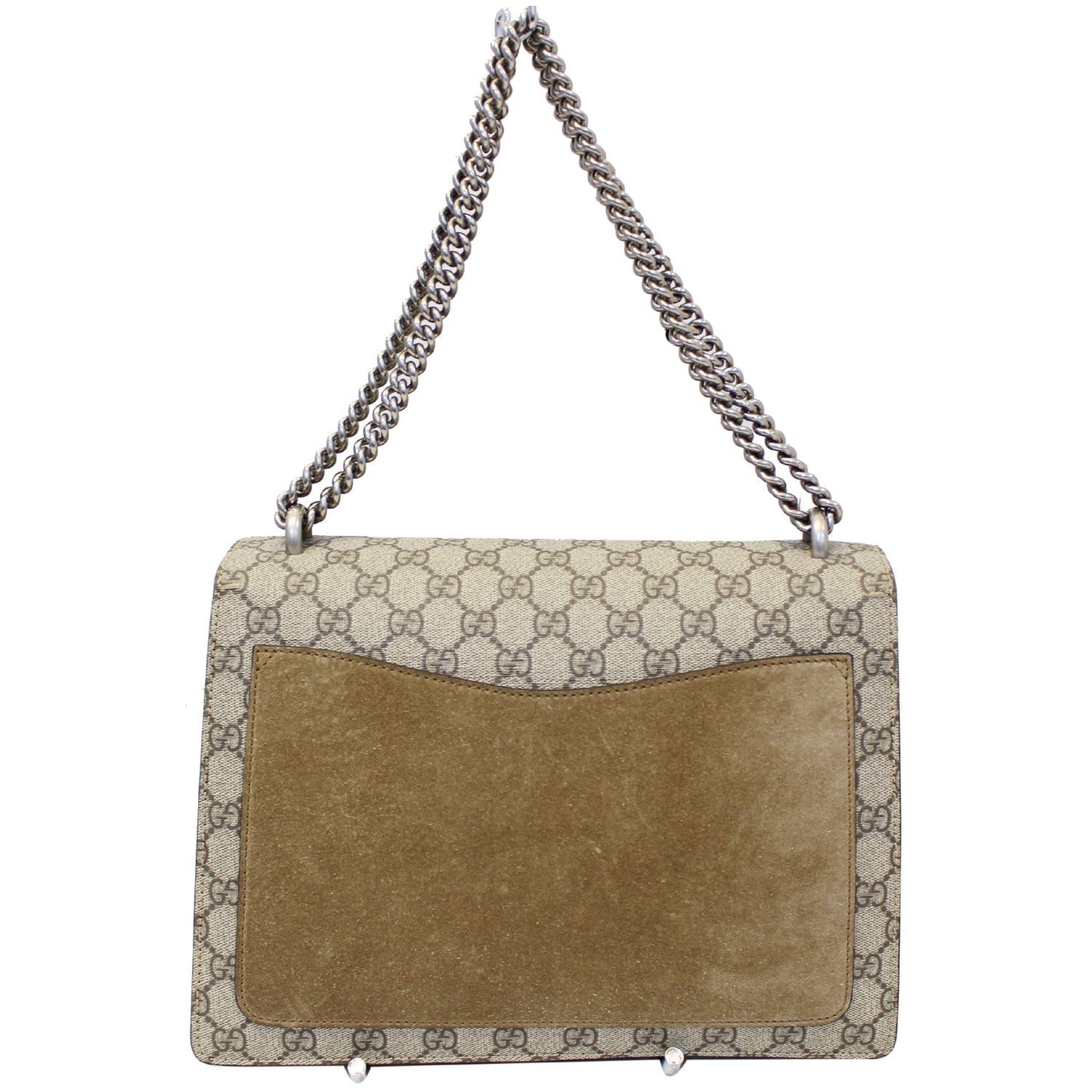 GUCCI Dionysus Medium GG Supreme Monogram Shoulder Bag Taupe
