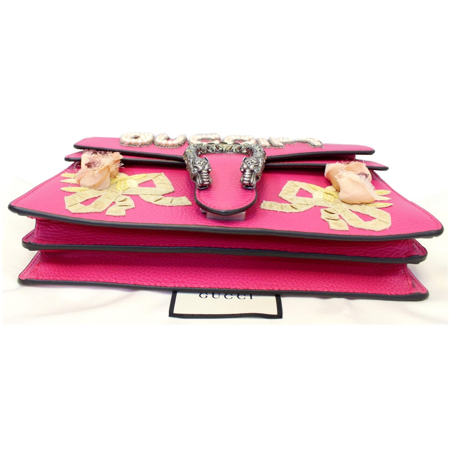 Gucci Dionysus Small Guccify Grained Leather Shoulder Bag Pink - 20% OFF