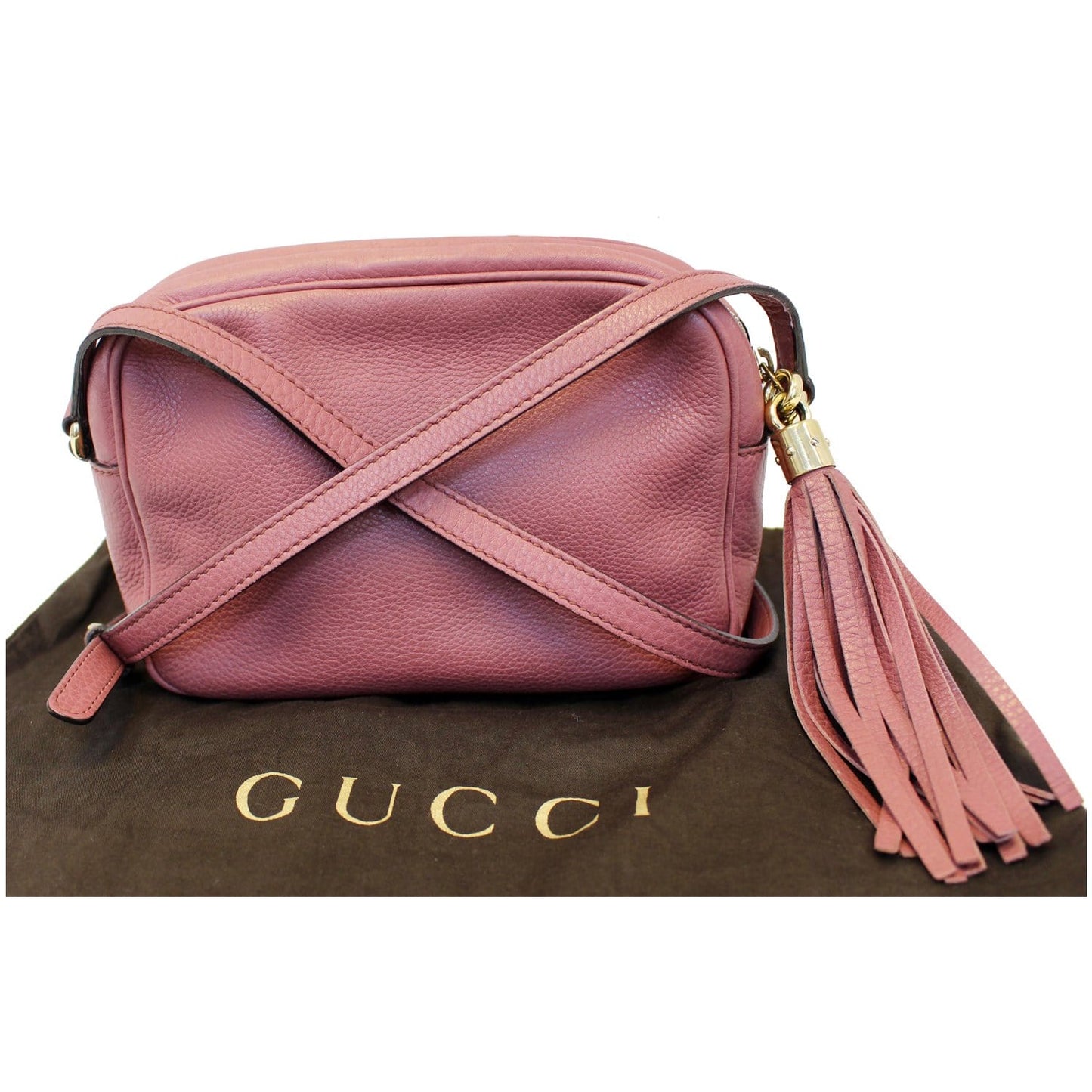 GUCCI Soho Disco Pebbled Leather Small Crossbody Bag 308364