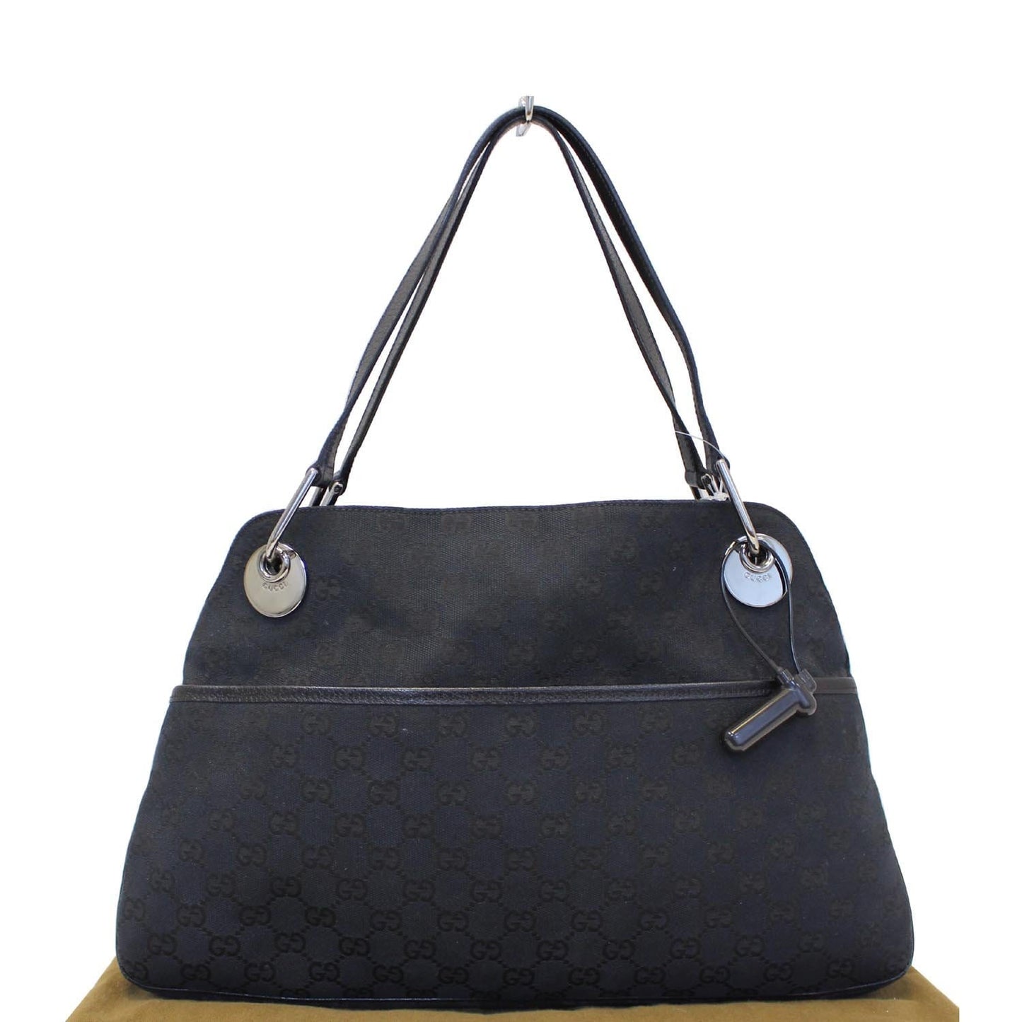 GUCCI GG Monogram Medium Eclipse Shoulder Bag Black