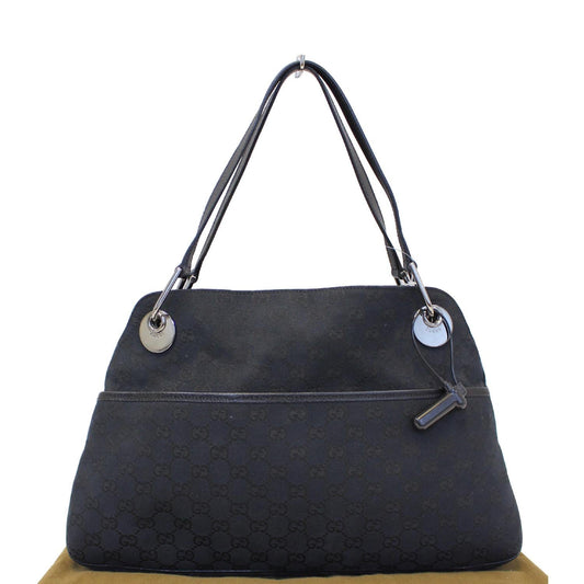 GUCCI GG Monogram Medium Eclipse Shoulder Bag Black
