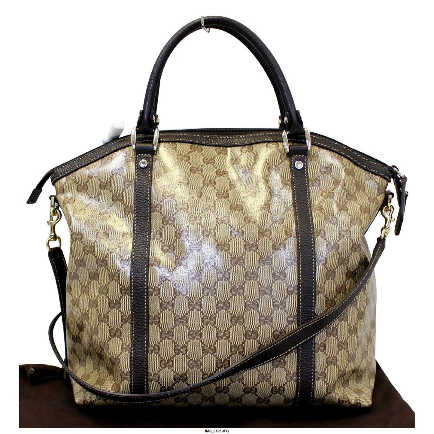 GUCCI Dome Crystal Monogram Large GG Shoulder Handbag 339551