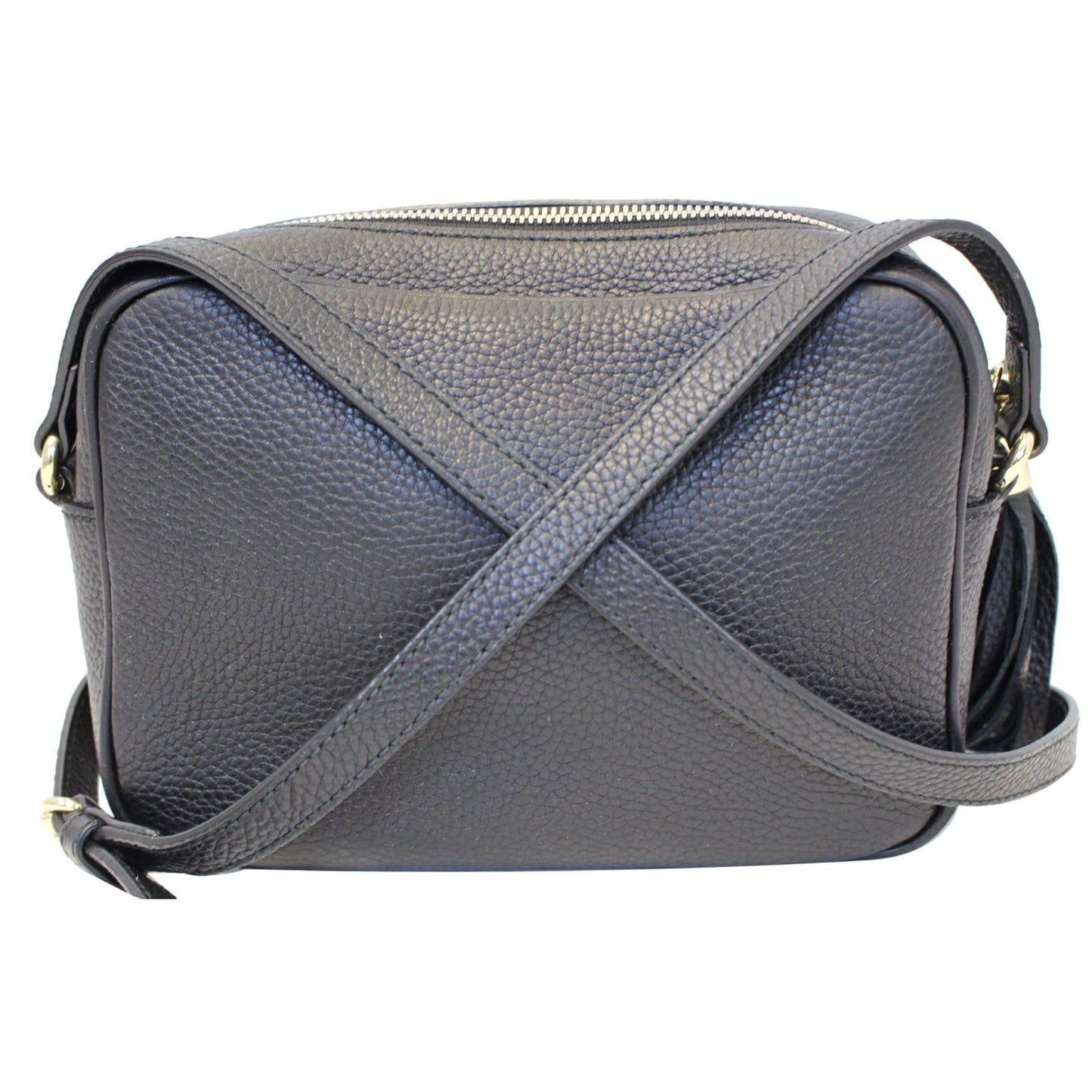 GUCCI Soho Disco Pebbled Leather Small Crossbody Bag Black