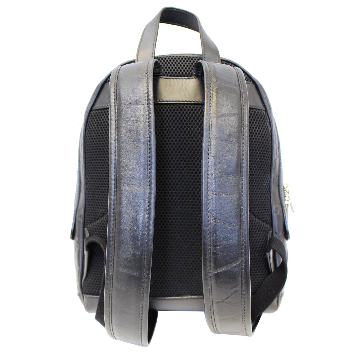 GUCCI Signature Leather Backpack Bag Black