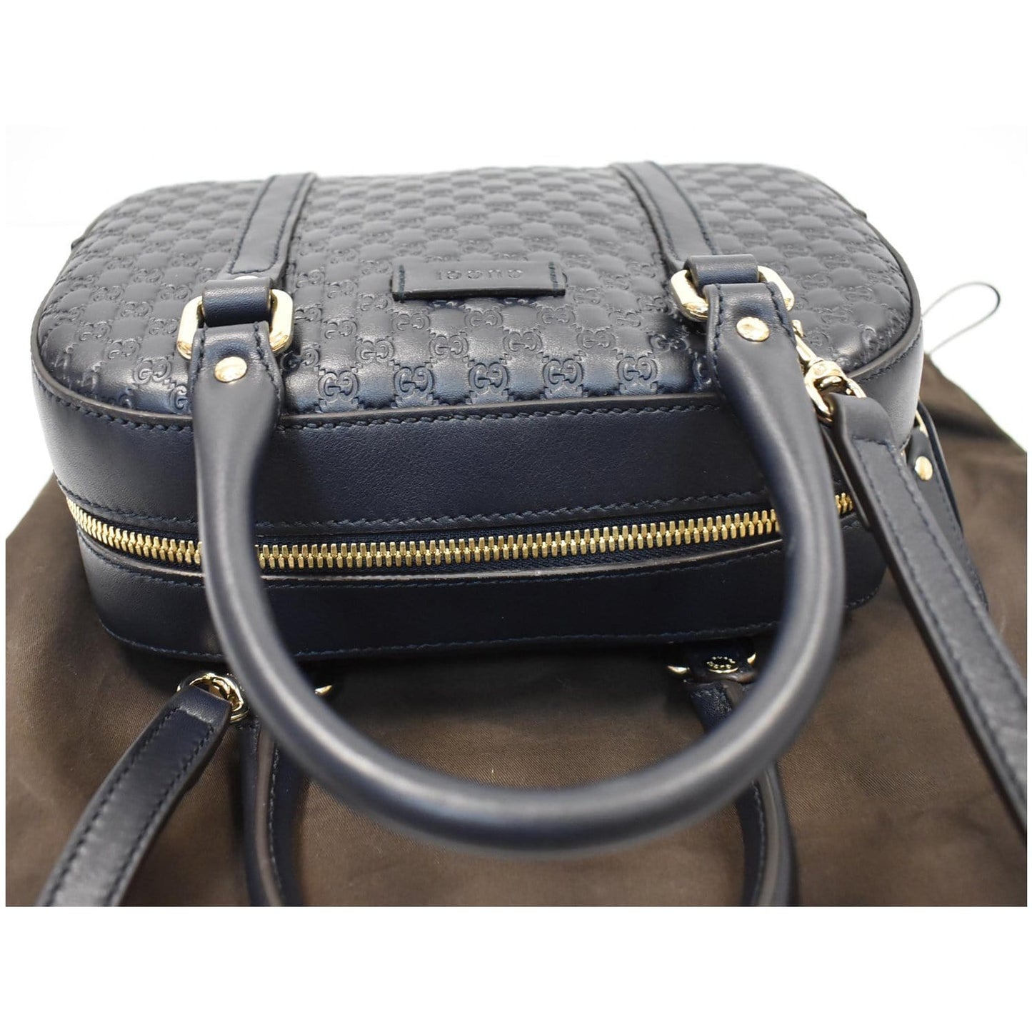 GUCCI Microguccissima Small Leather Crossbody Bag Black 510289