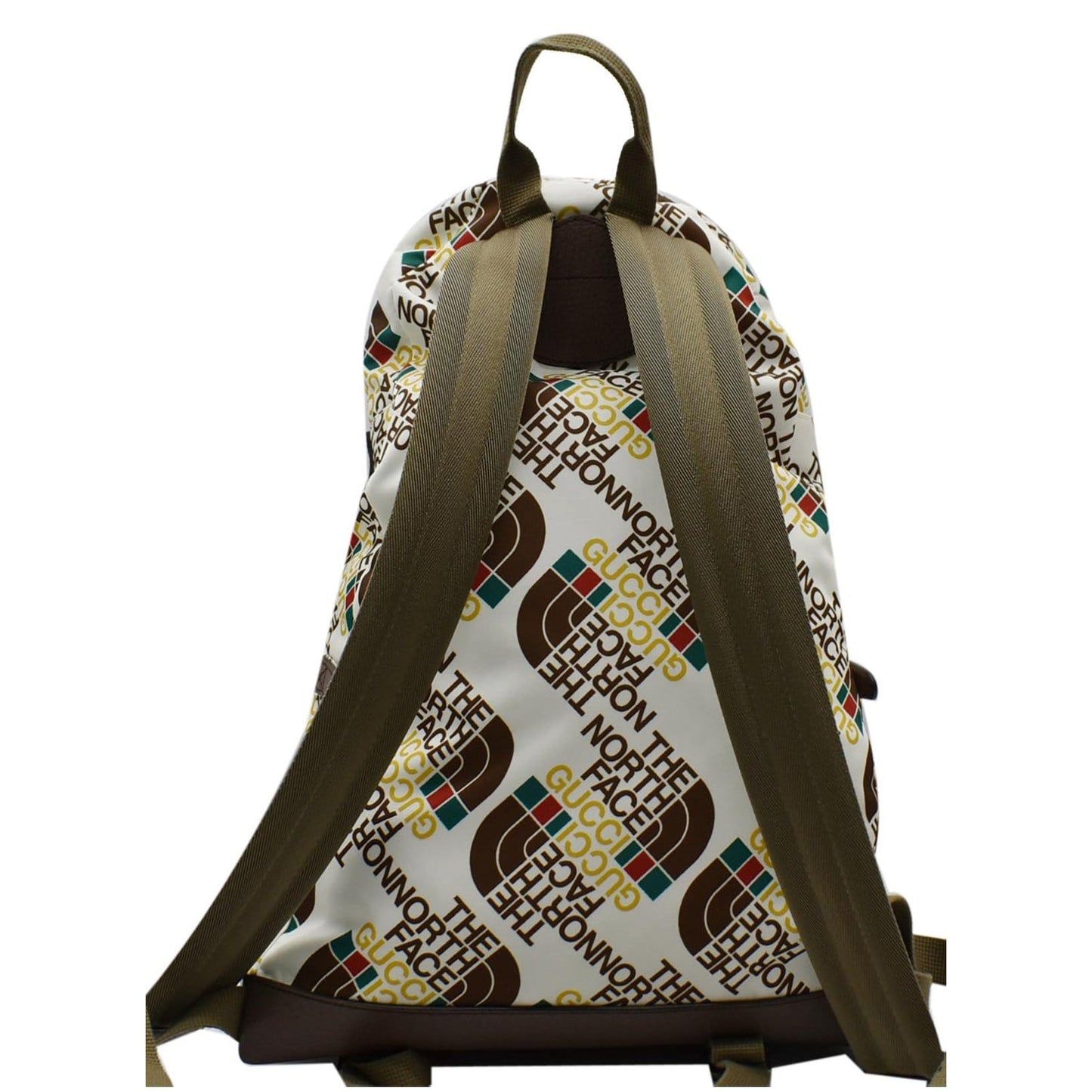 GUCCI The North Face Medium Nylon Leather Backpack White 650288