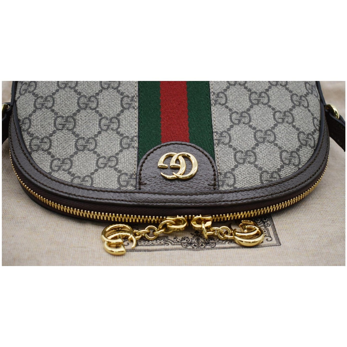 GUCCI Ophidia Small GG Supreme Canvas Shoulder Bag Beige 499621
