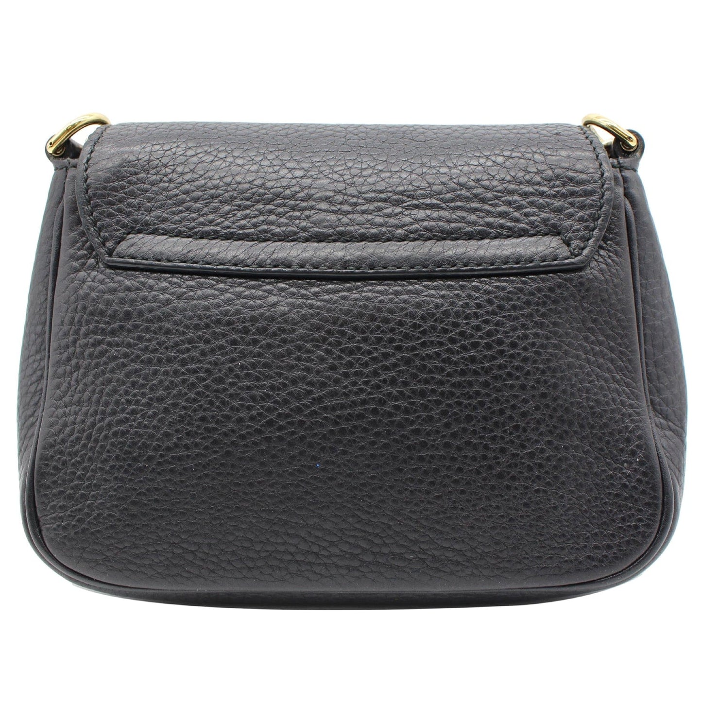 GUCCI GG Soho Pebbled Leather Chain Shoulder Bag Black 323190