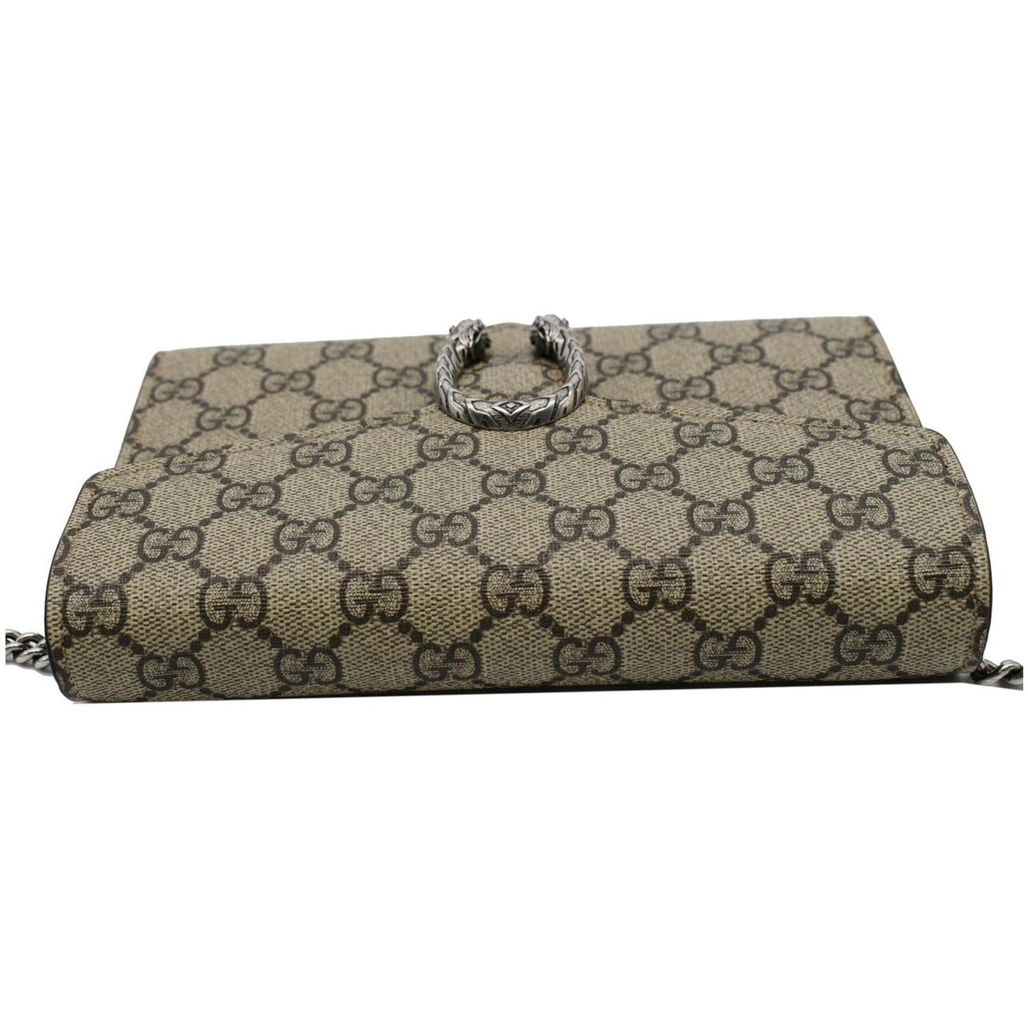 GUCCI Dionysus GG Supreme Crossbody Chain Wallet Beige 401231