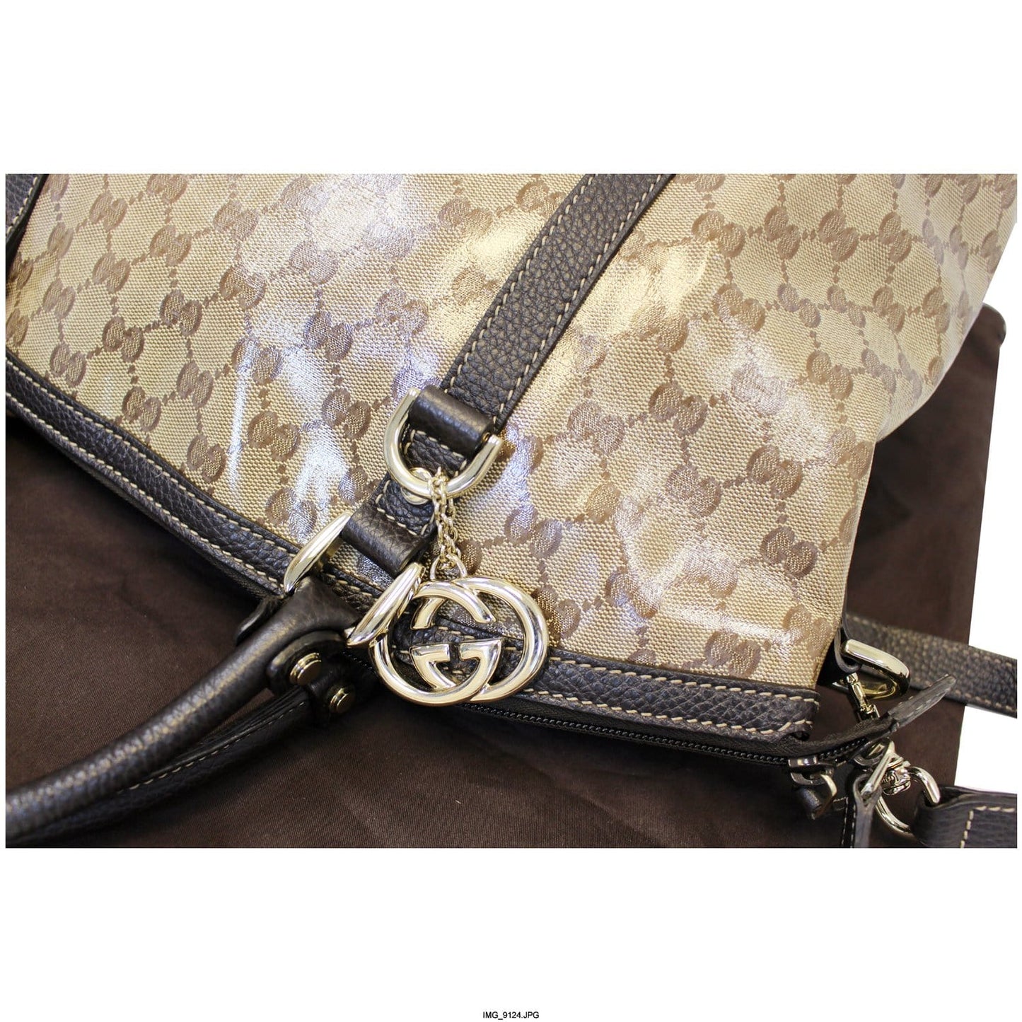 GUCCI Dome Crystal Monogram Large GG Shoulder Handbag 339551