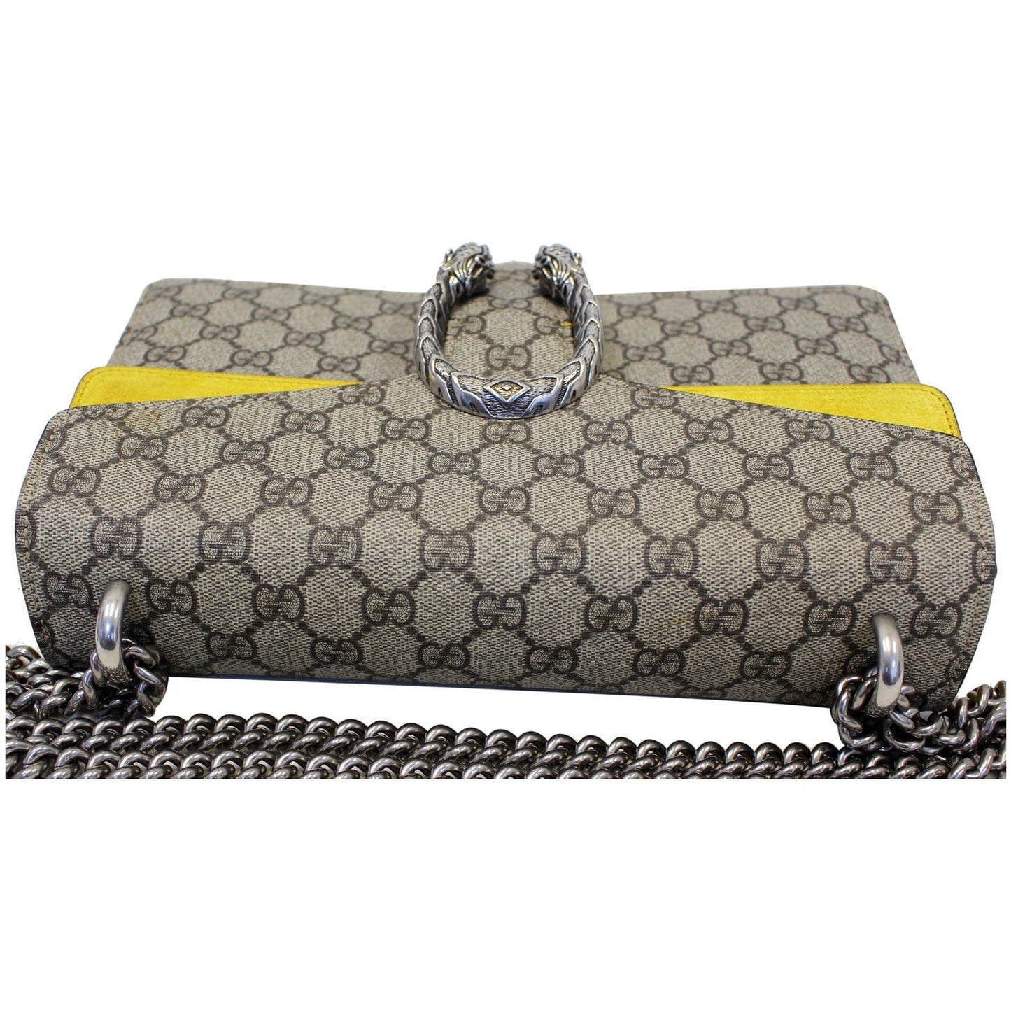 GUCCI Dionysus Small GG Supreme Canvas Shoulder Bag Beige 400249