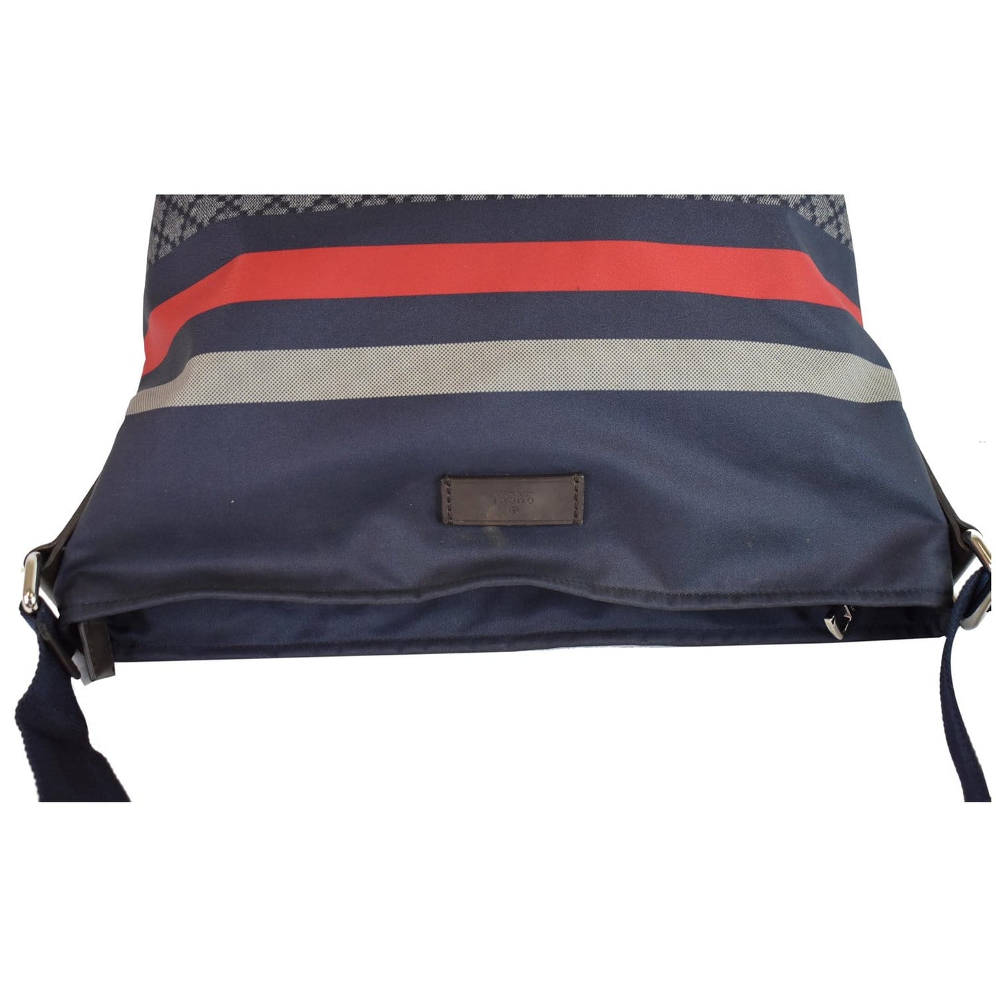 GUCCI Diamante Nylon Crossbody Messenger Bag Blue/Red 270410