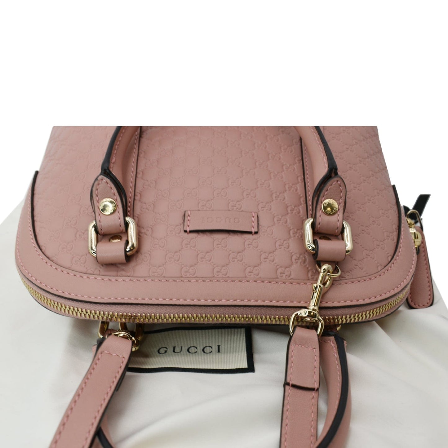 GUCCI Mini Dome Micro Guccissima Leather Shoulder Bag Pink 449654