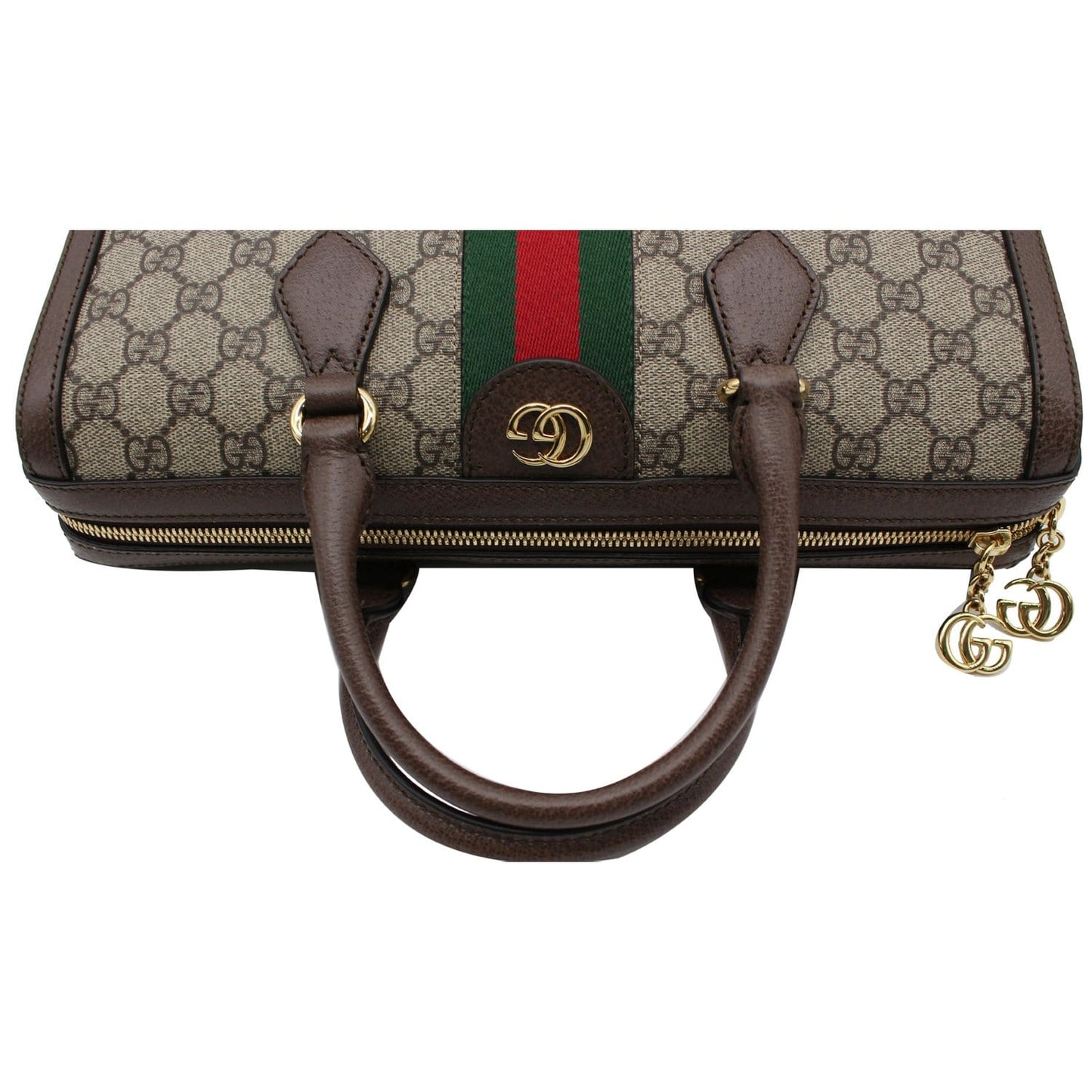 GUCCI Ophidia GG Canvas Medium Top Handle Shoulder Bag Beige 524532